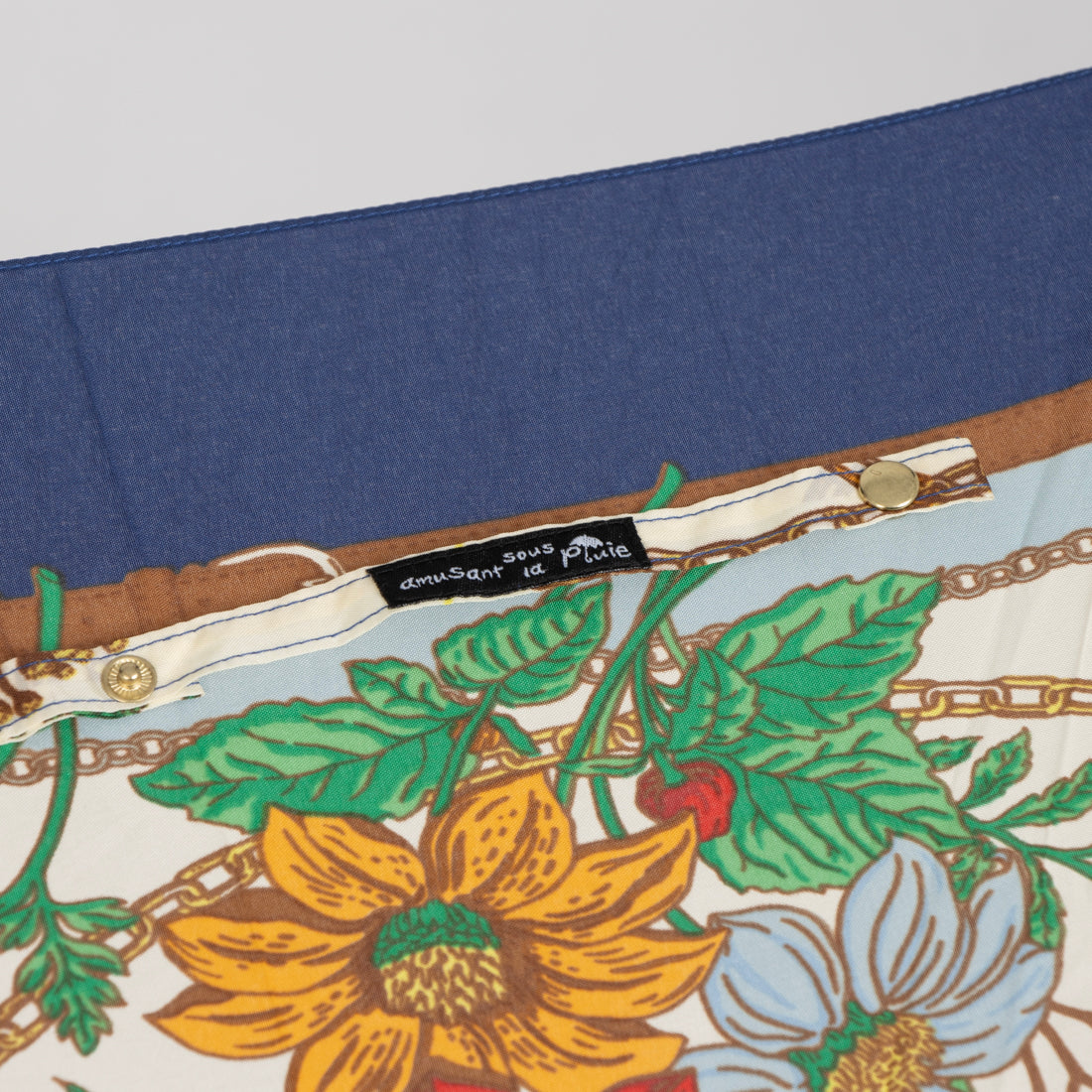 セットアップセブン SETUP7 60cm BJスリム耐風骨軽量傘ボタニカルスカーフ 17810 MYJ （ネイビー） ネイビー