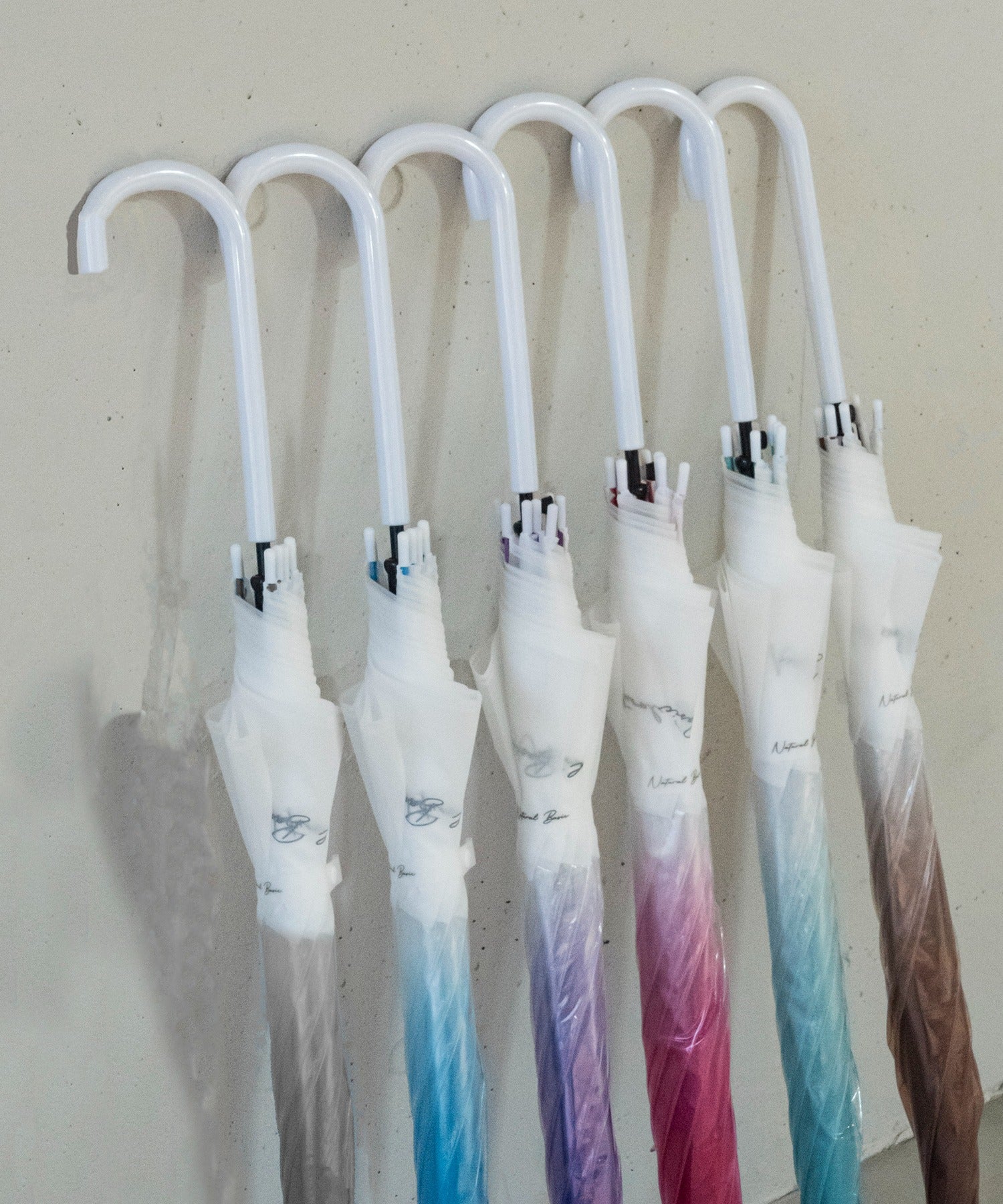 セットアップセブン SETUP7 グラデーションバイカラービニール傘 60cm 雨傘 NT （ブラック） ブラック