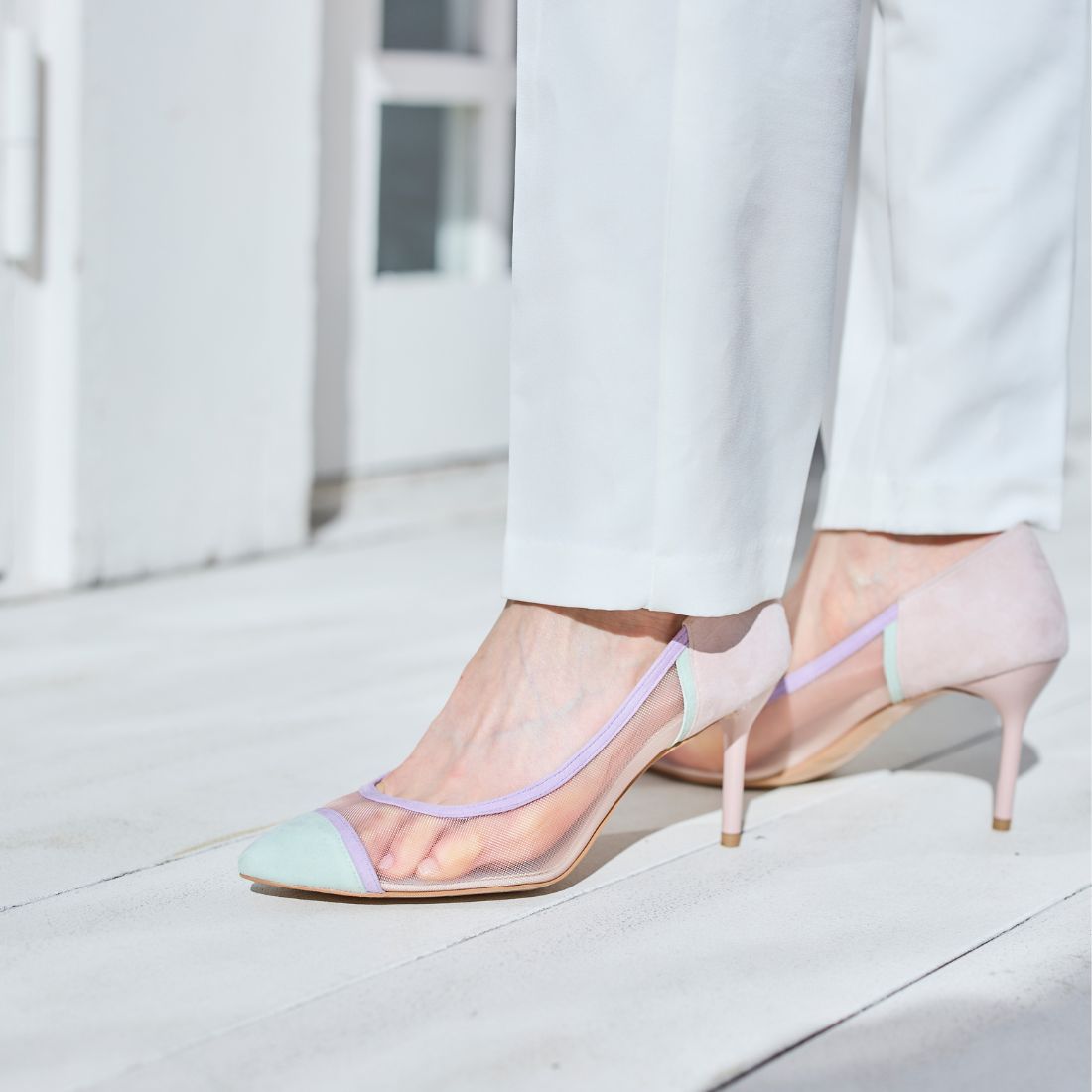 セヴン トゥエルヴ サーティ SEVEN TWELVE THIRTY LovelyWalkプラス チュールコンビパンプス （マルチ） マルチ