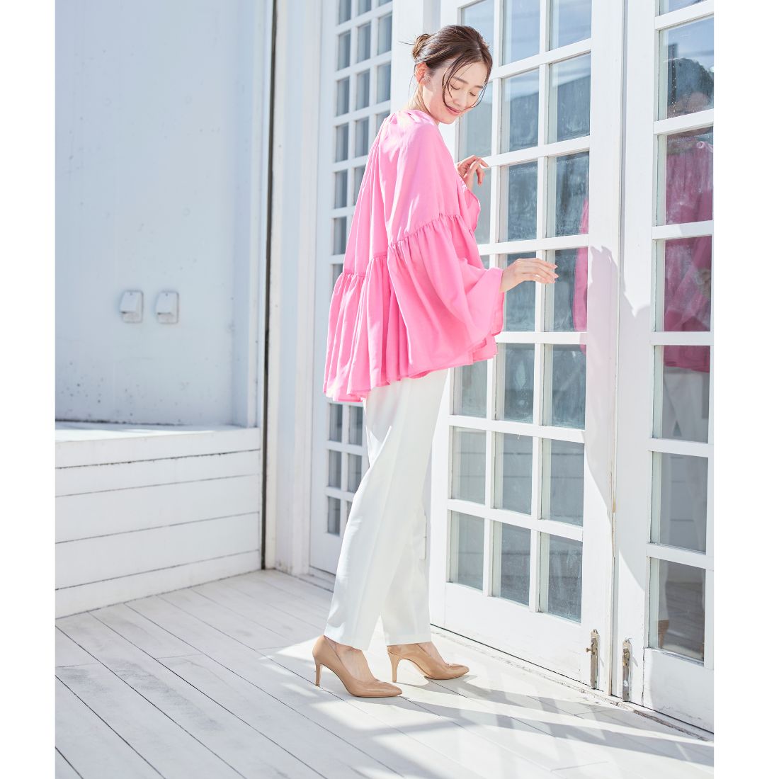セヴン トゥエルヴ サーティ SEVEN TWELVE THIRTY LovelyWalkプラス ポインテッドパンプス （ライトピンクエナメル） ライトピンクエナメル