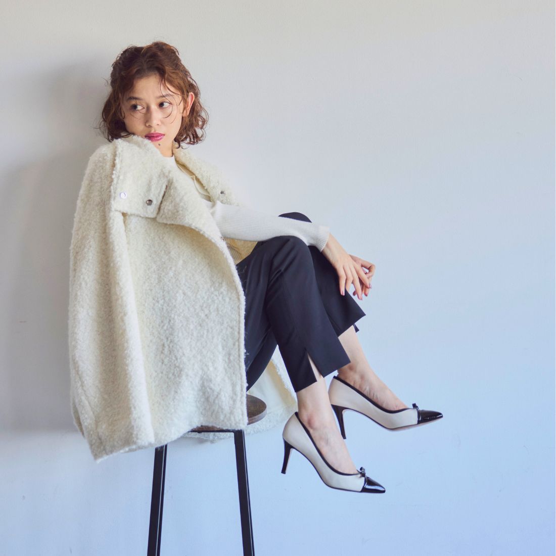 セヴン トゥエルヴ サーティ SEVEN TWELVE THIRTY LovelyWalk リボンコンビパンプス （アイボリーコンビ） アイボリーコンビ