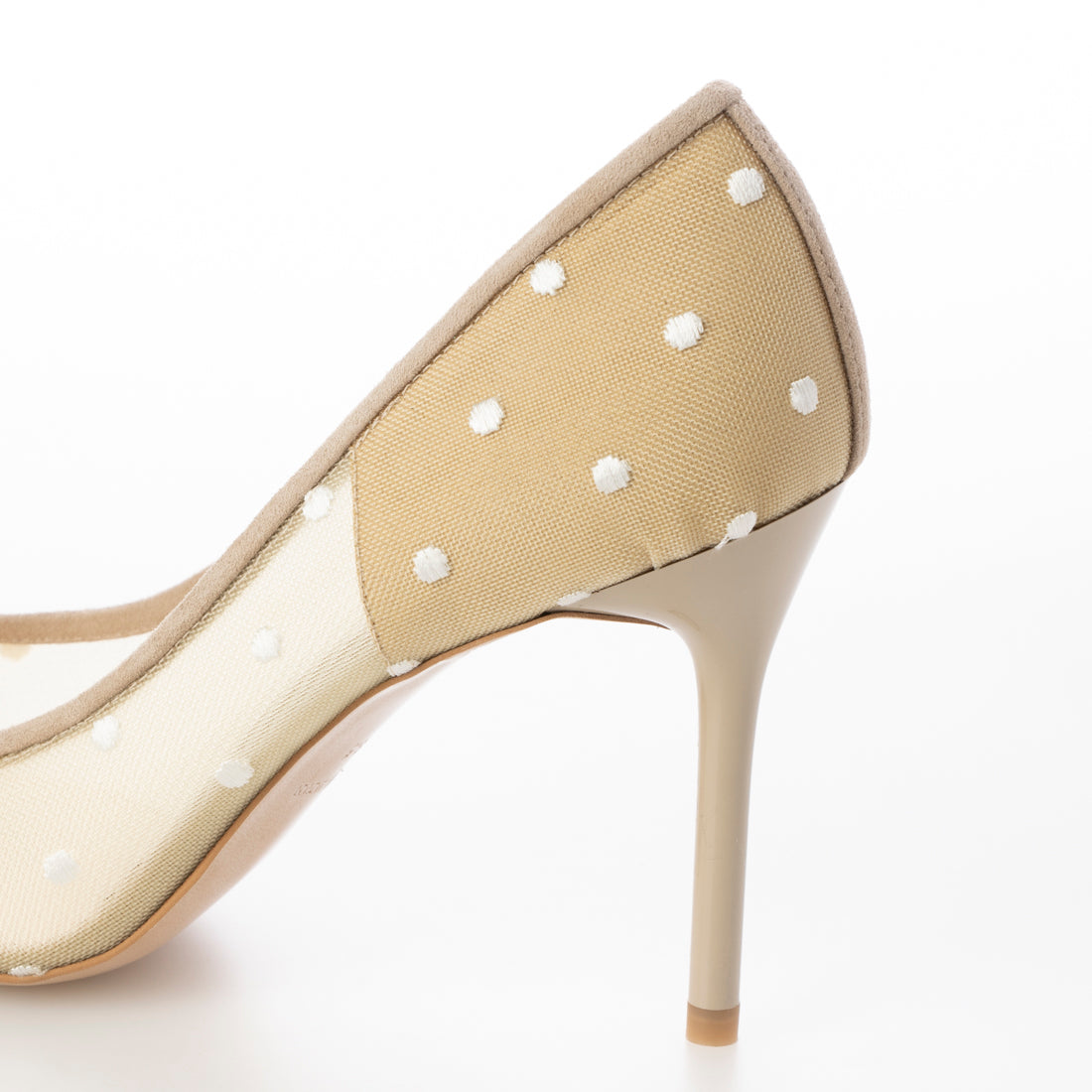セヴン トゥエルヴ サーティ SEVEN TWELVE THIRTY ドット刺繍チュールパンプス （ベージュ） ベージュ