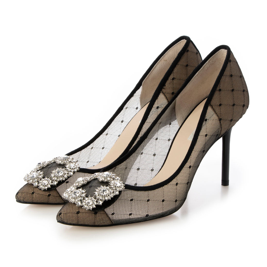 SEVEN TWELVE THIRTY Stiletto heel jewel buckle pumps