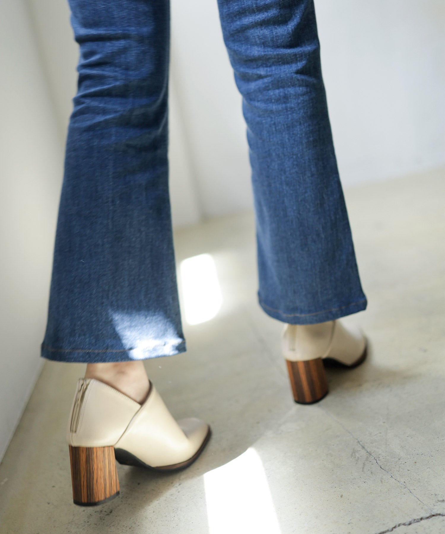 SESTO Wood Heel Booties