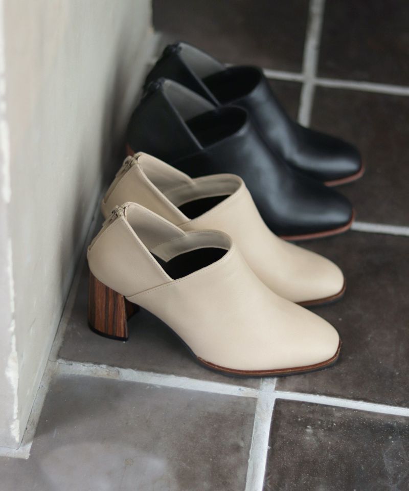 SESTO Wood Heel Booties