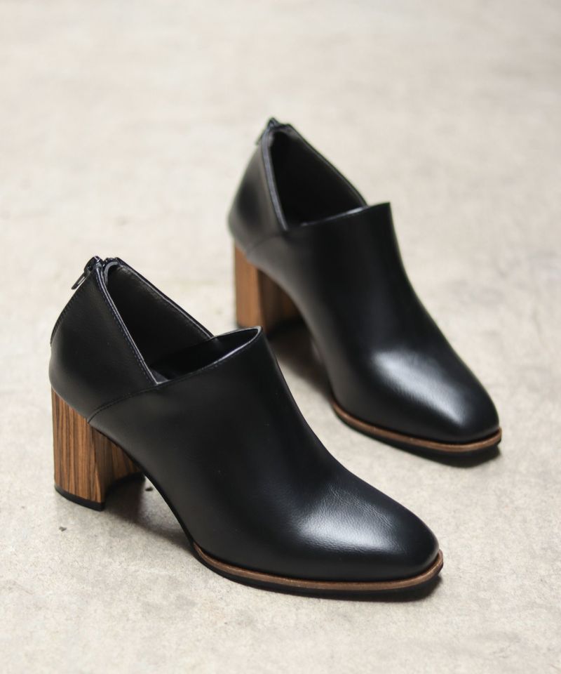SESTO Wood Heel Booties