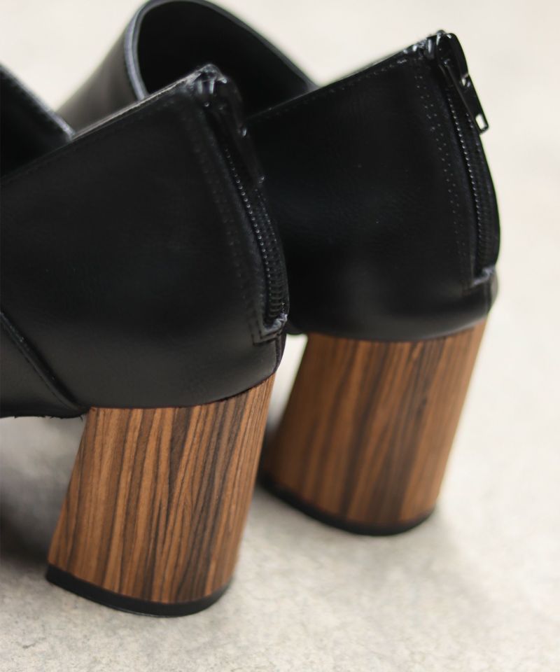 SESTO Wood Heel Booties