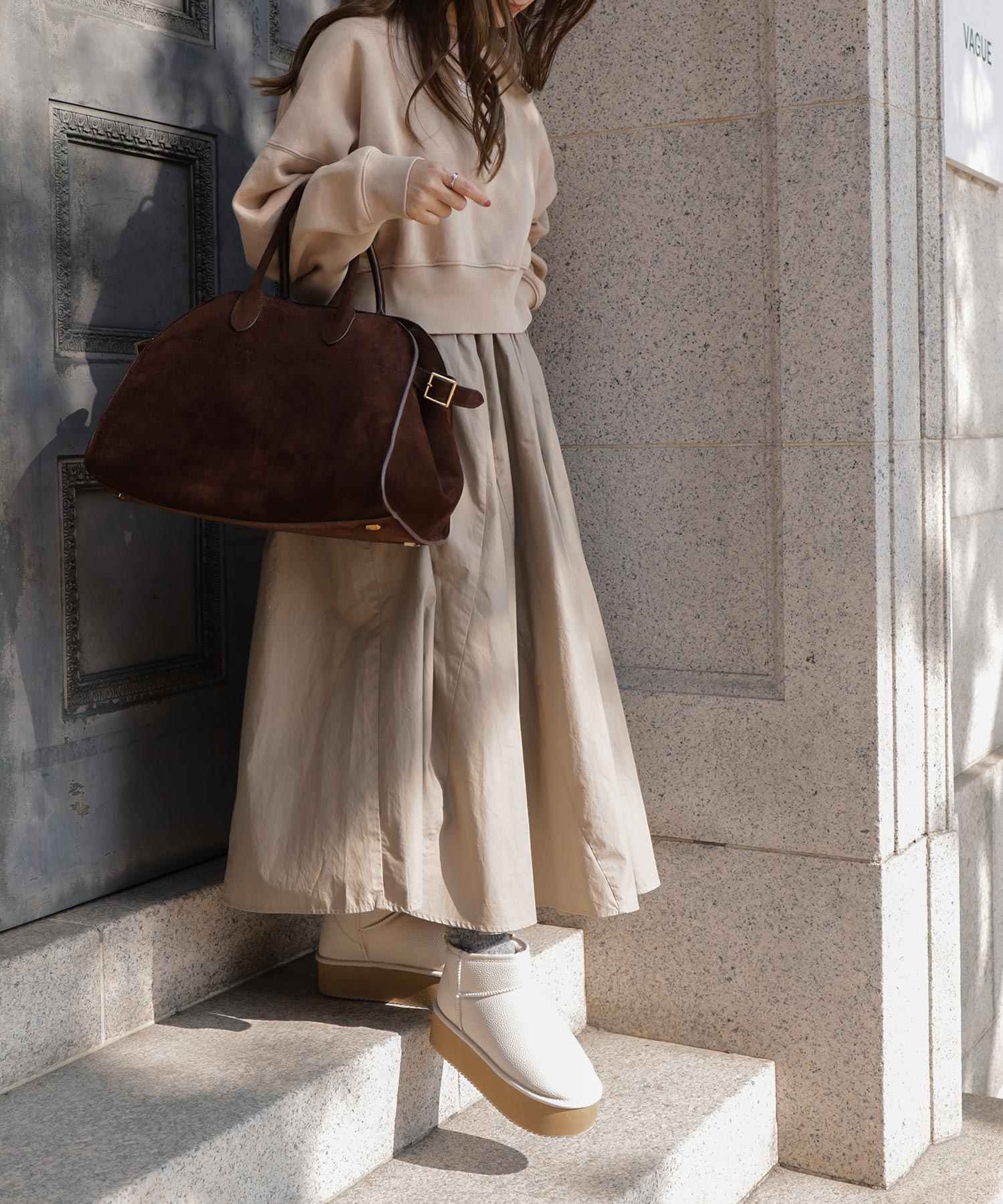 セスト SESTO 軽量厚底ムートンブーツ