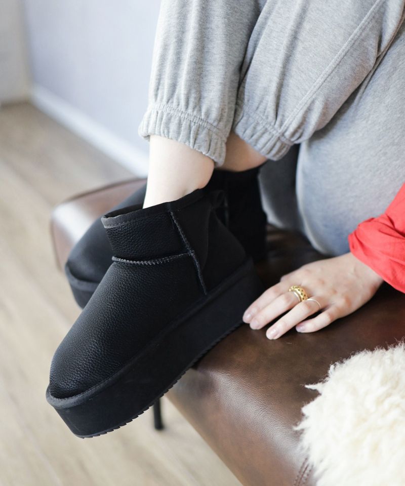 セスト SESTO 軽量厚底ムートンブーツ