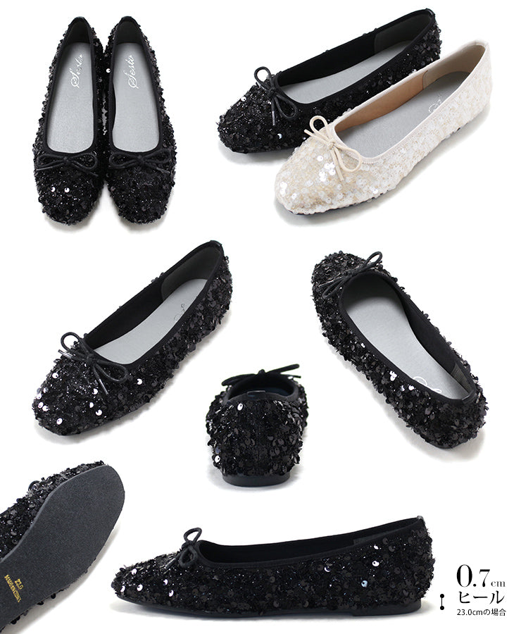 セスト SESTO スパンコールバレエシューズ