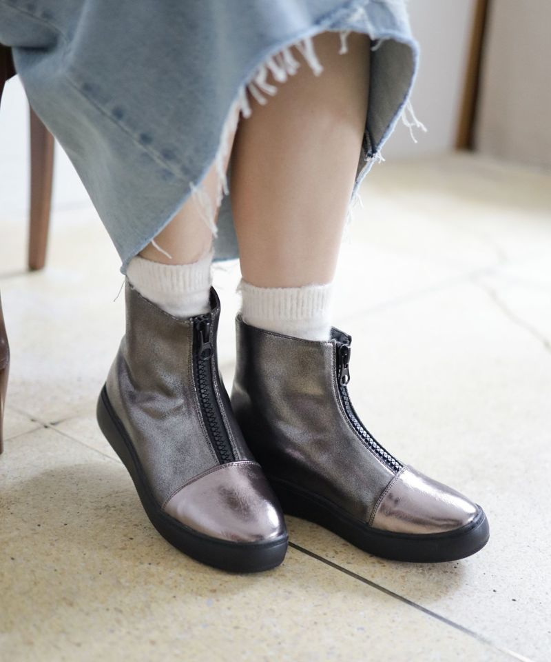 SESTO Center Zip Thick Sole Sneaker Boots