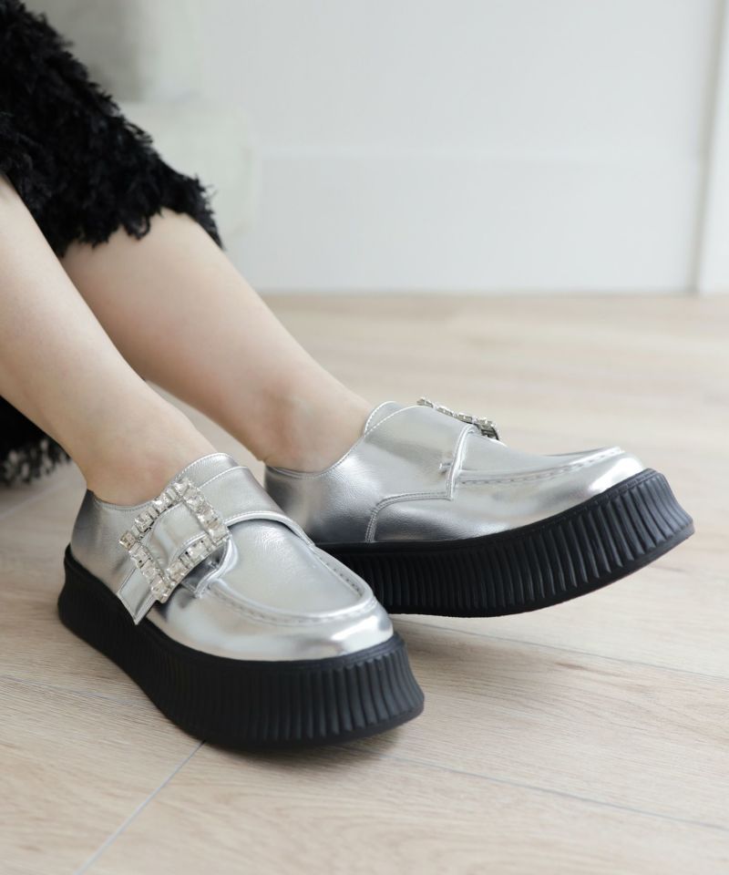 SESTO Bijou Motif Platform Slip-On Loafer