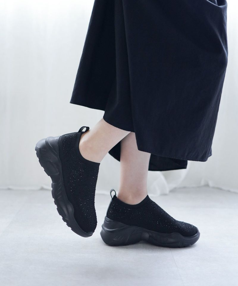 SESTO Sparkling Knit Platform Sneakers