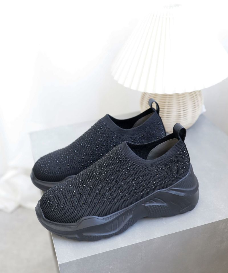 SESTO Sparkling Knit Platform Sneakers