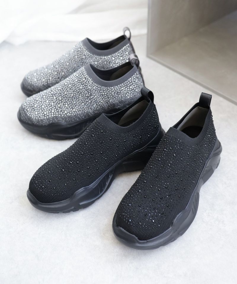 SESTO Sparkling Knit Platform Sneakers