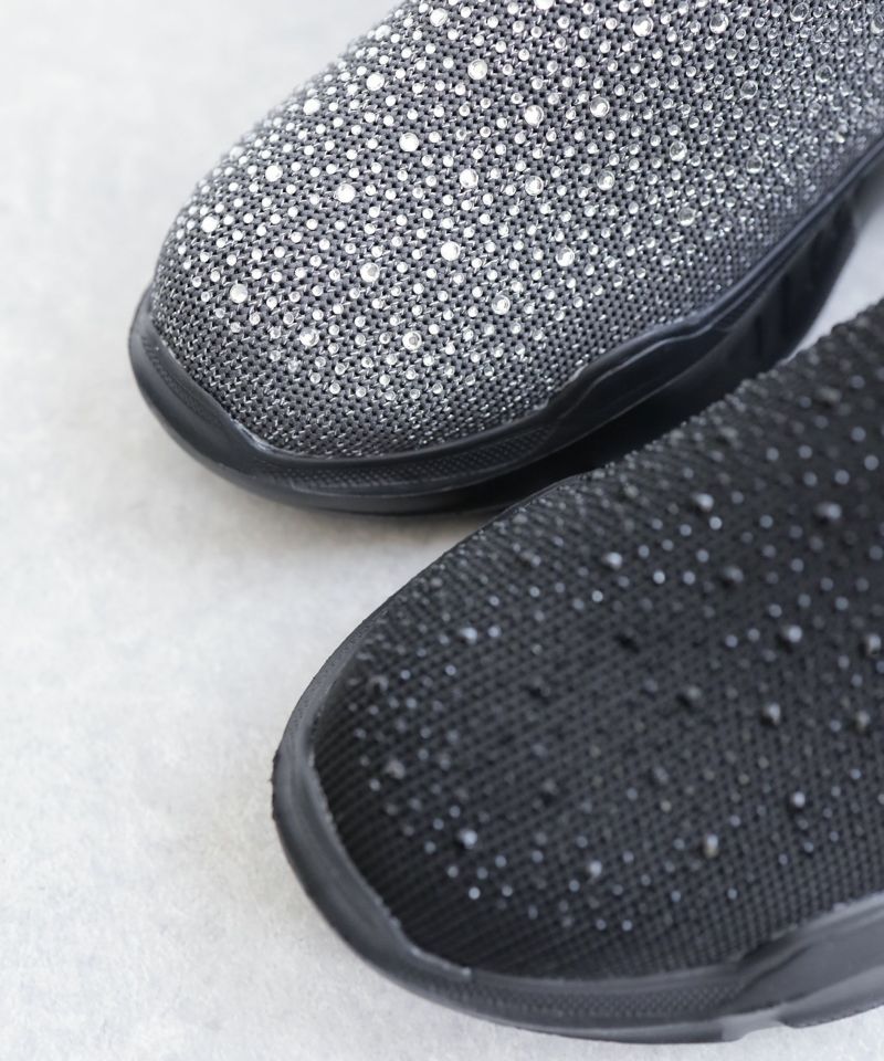 SESTO Sparkling Knit Platform Sneakers