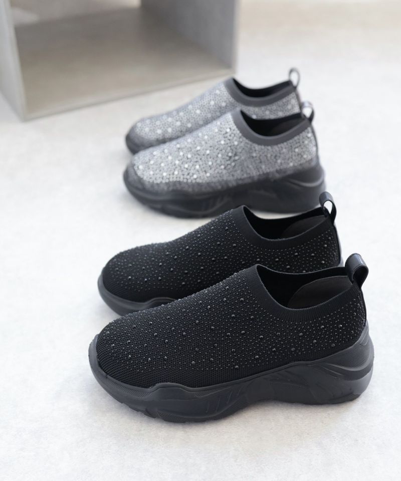 SESTO Sparkling Knit Platform Sneakers