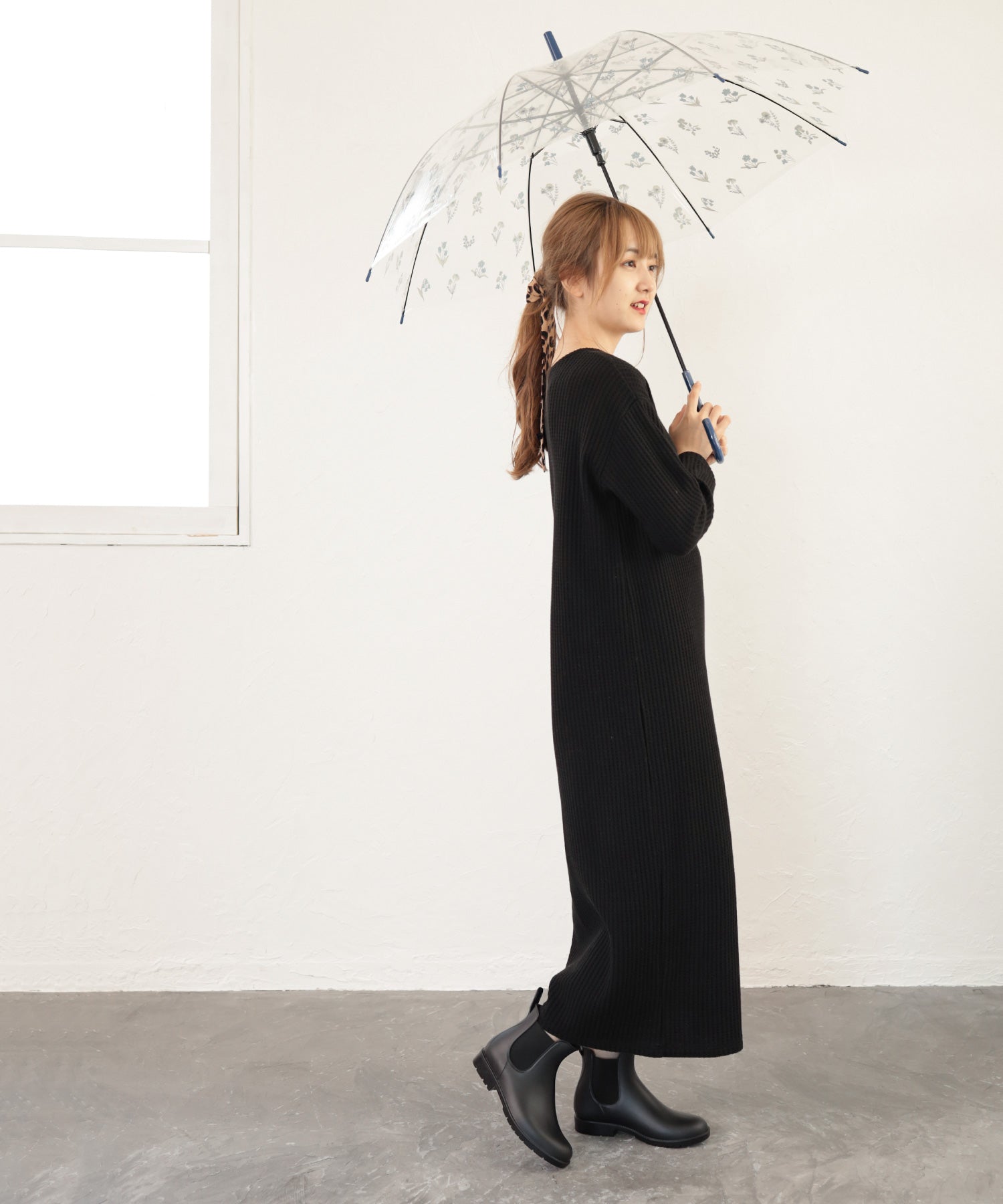 セスト SESTO 生活防水！晴雨兼用サイドゴアレインブーツ （ブラック） ブラック