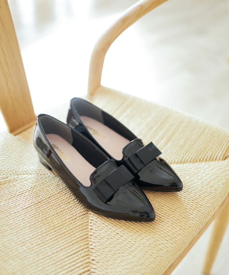 SESTO Pointed Toe Low Heel Ribbon Loafer Pumps