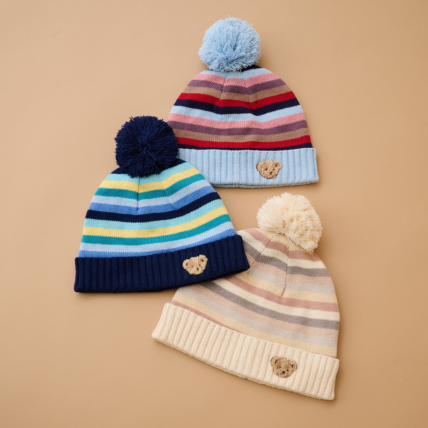 センス オブ ワンダー sense of wonder マルチボーダーニット帽 （赤） 赤