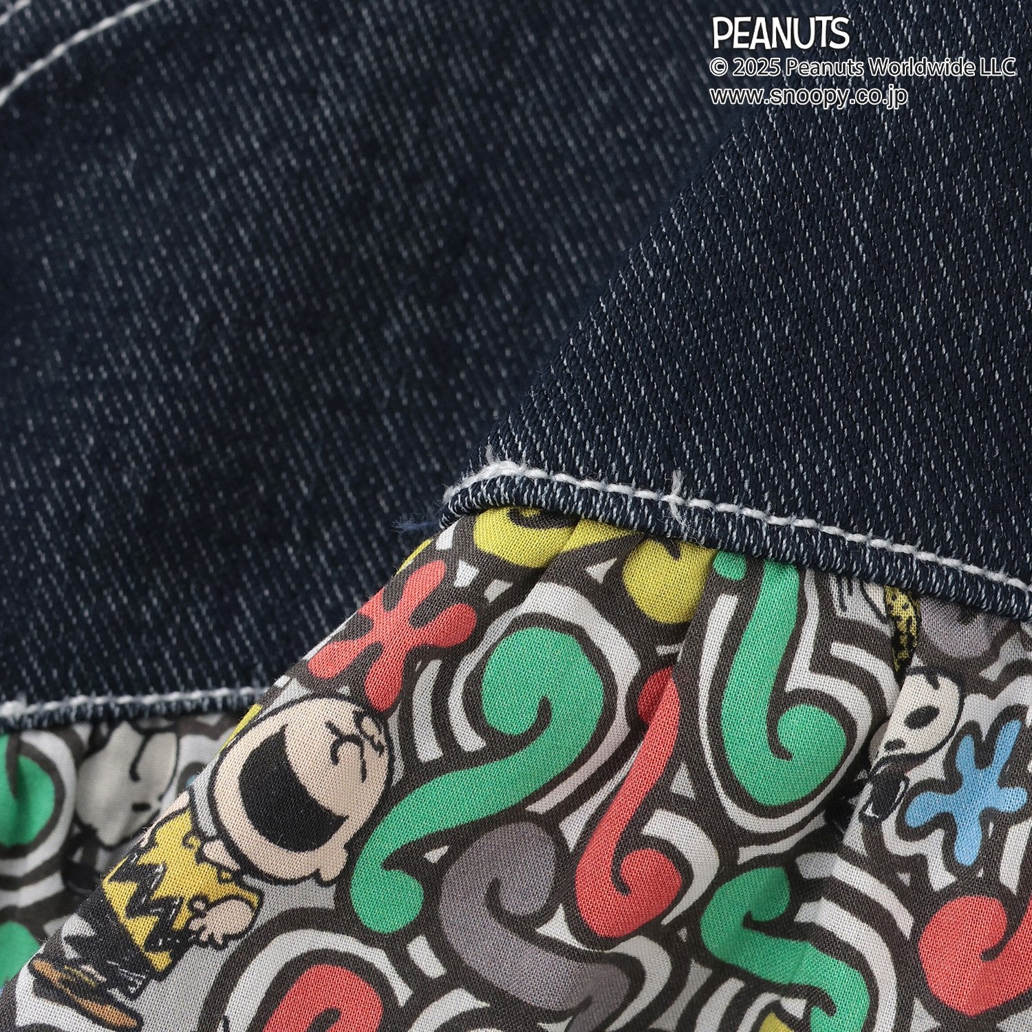 センス オブ ワンダー sense of wonder 【PEANUTS】デニム切替ジャンパースカート （黒） 黒