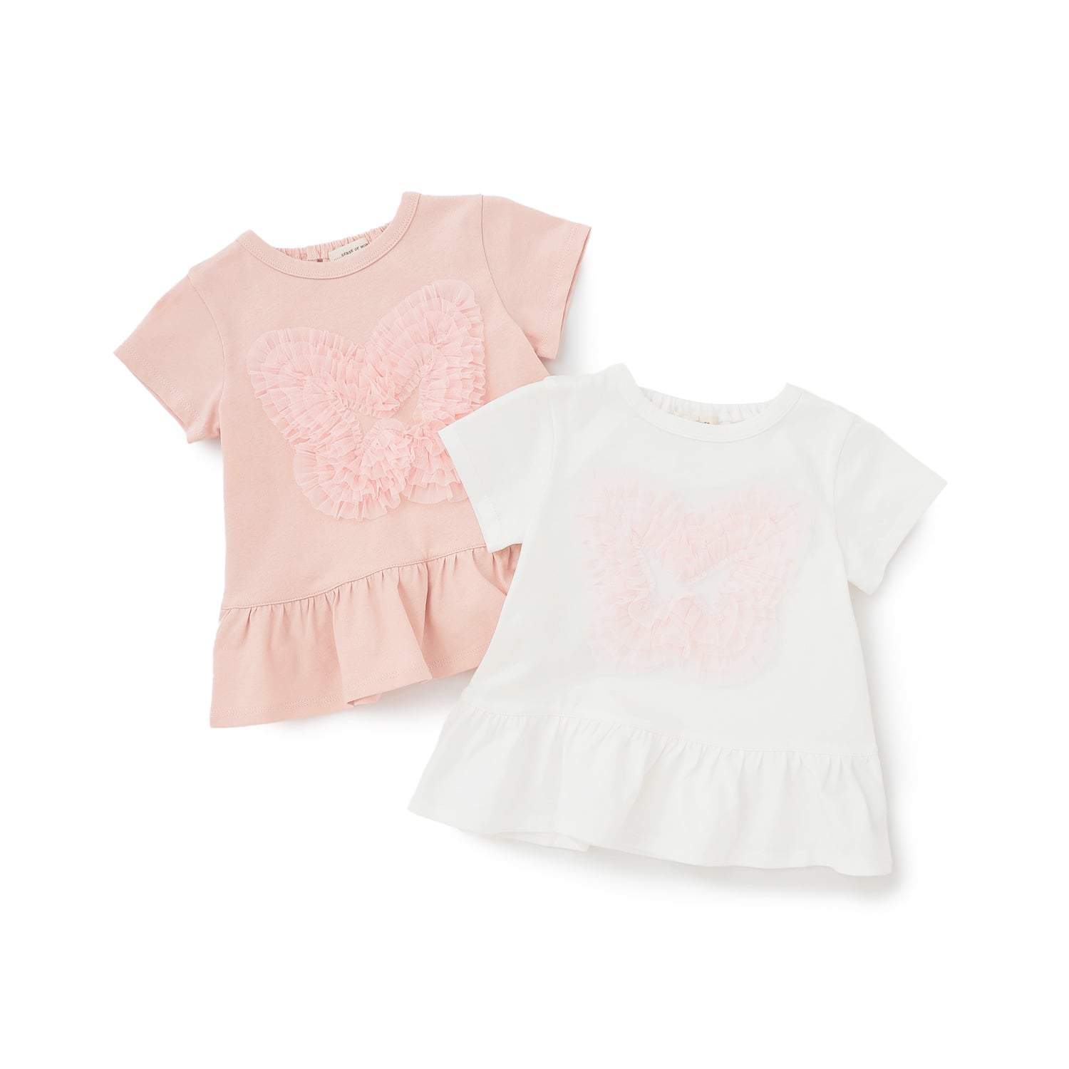 センス オブ ワンダー sense of wonder ちょうちょチュールフリルTシャツ （ピンク） ピンク