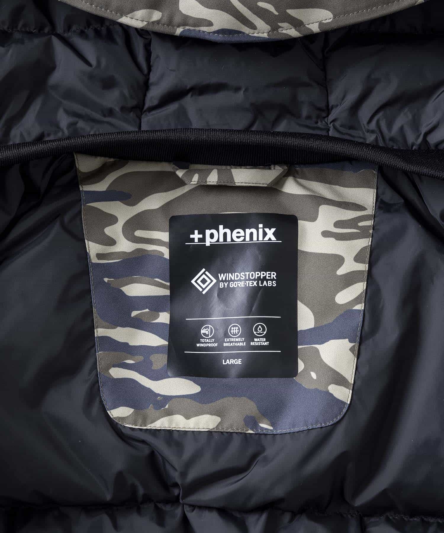 Plus Phoenix +phenix 【MENS】GORE-TEX Down Jacket GORE DOWN BOMBER JACKET / WINDSTOPPER Product BY GORE-TEX