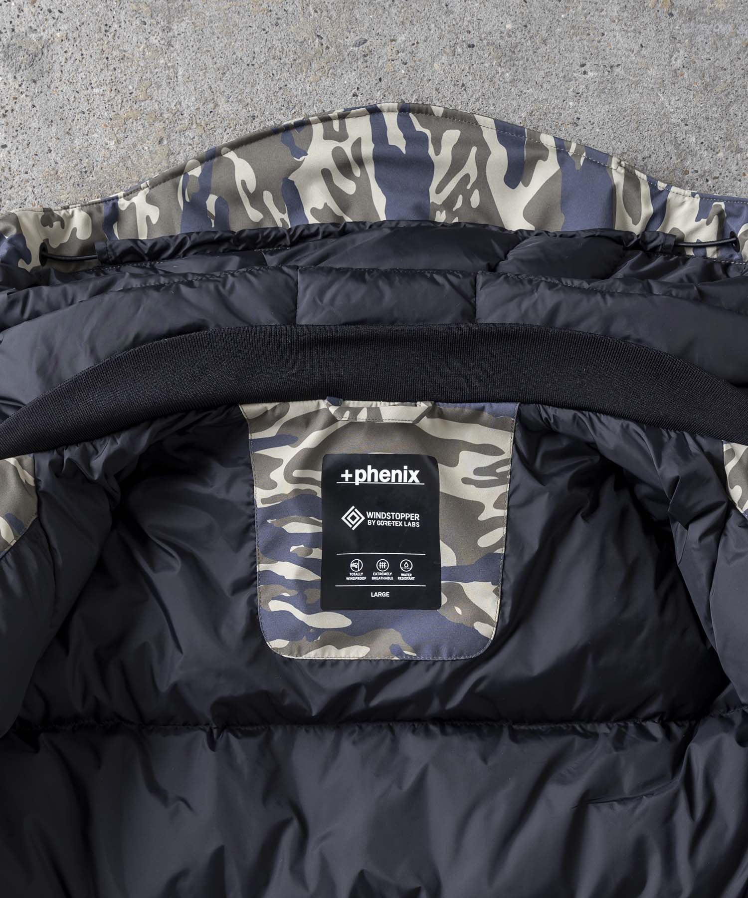 Plus Phoenix +phenix 【MENS】GORE-TEX Down Jacket GORE DOWN BOMBER JACKET / WINDSTOPPER Product BY GORE-TEX