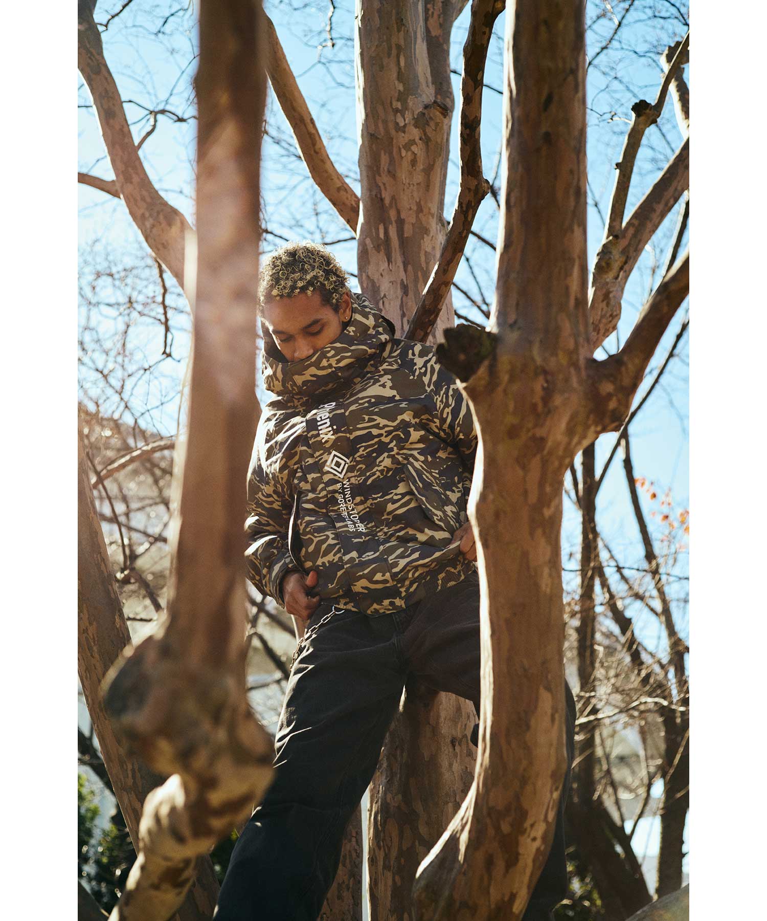 Plus Phoenix +phenix 【MENS】GORE-TEX Down Jacket GORE DOWN BOMBER JACKET / WINDSTOPPER Product BY GORE-TEX