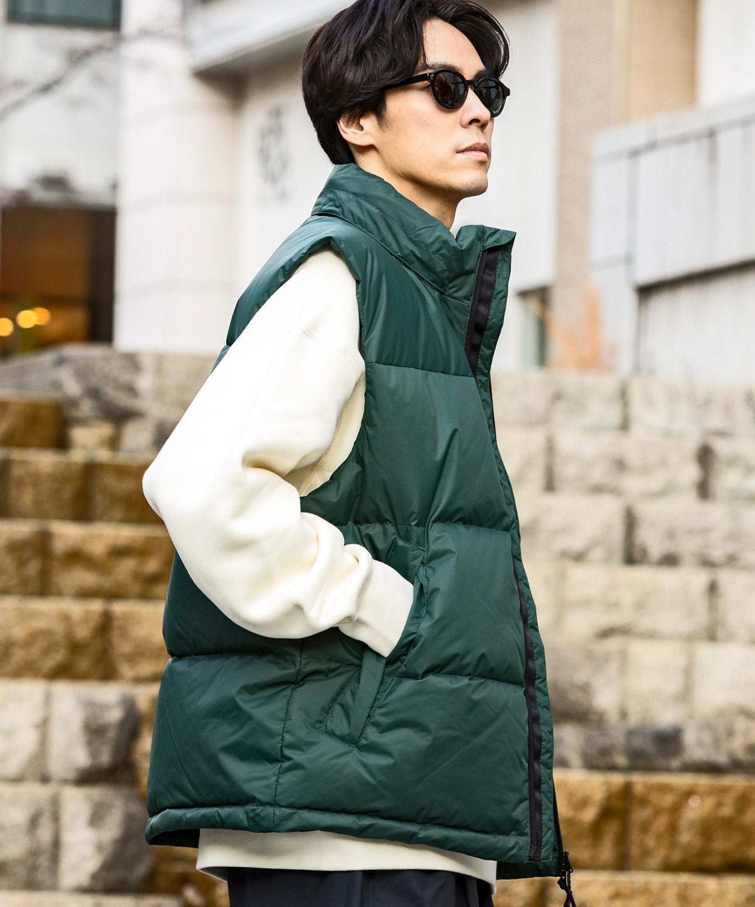Plus Phoenix +phenix QUILTING DOWN VEST / WINDSTOPPER Product by GORE TEX LABS