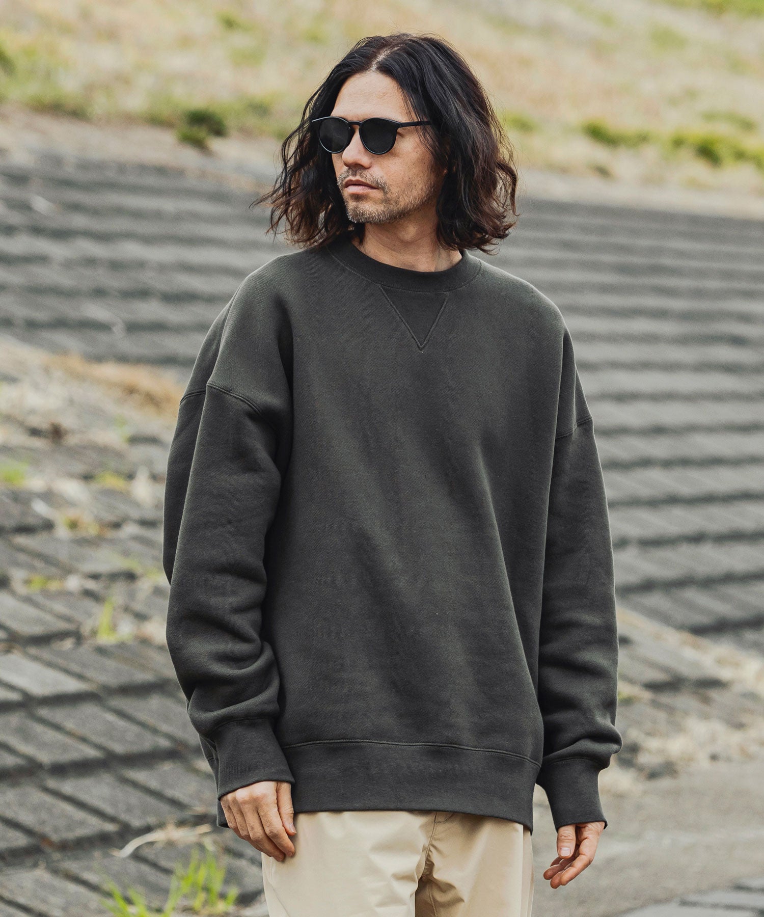 Plus Phoenix +phenix FUNCTIONAL HEAVY WEIGHT CREW NECK SWEAT Heavyweight Crew Neck Sweat