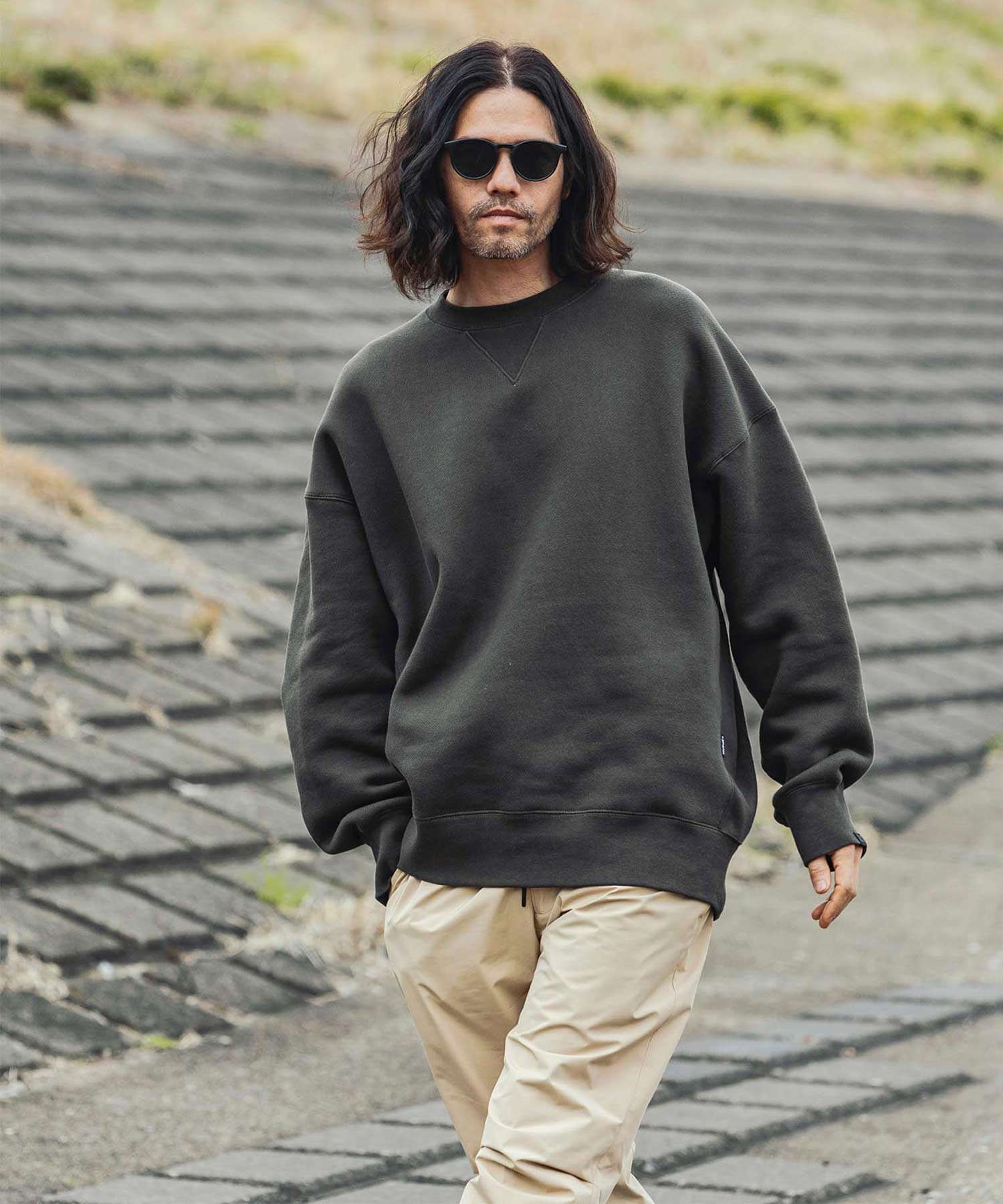 Plus Phoenix +phenix FUNCTIONAL HEAVY WEIGHT CREW NECK SWEAT Heavyweight Crew Neck Sweat
