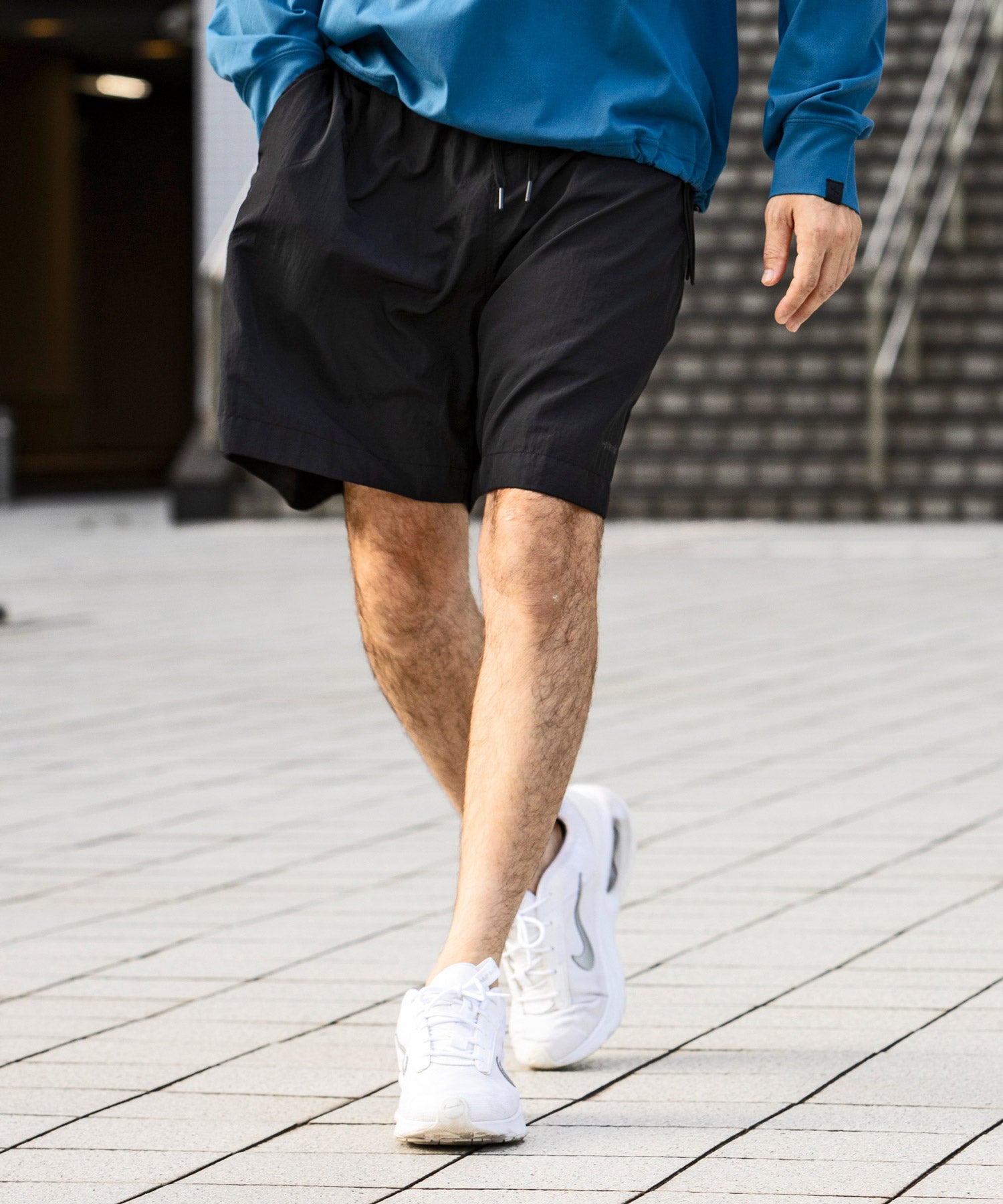 プラスフェニックス +phenix WASHER HALF PANTS ワッシャーハーフパンツ ショートパンツ(軽量 / 撥水加工) （ブラック） ブラック