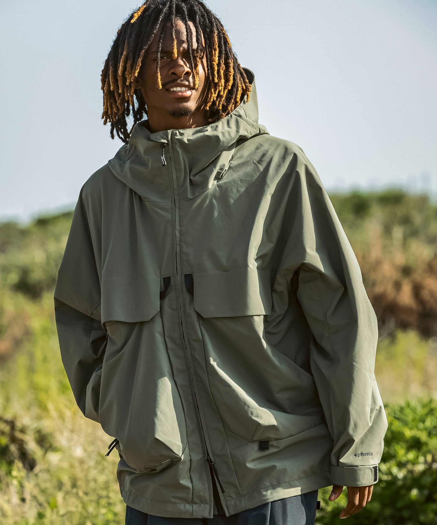 e161 新品 フェニックスPHENIX Geo-Mountein Jacket Plus Phoenix +phenix FISHERMANS JACKET by GORE TEX LABS