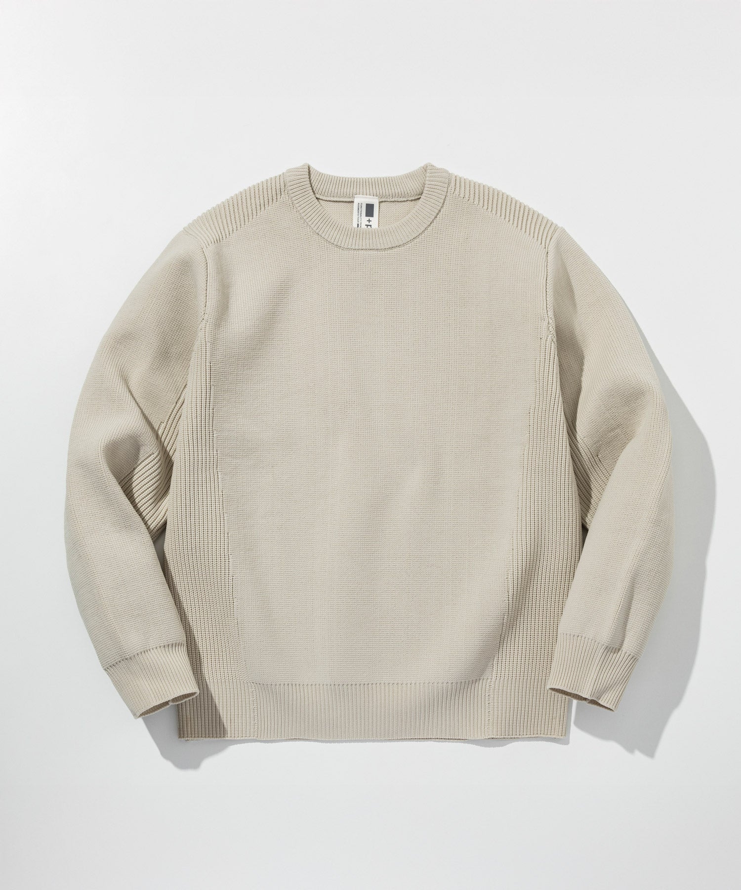 プラスフェニックス +phenix 【WEB・直営店限定】HYBRID KNIT LONGSLEEVE PULLOVER ハイブリッド ニット ロングスリーブ プルオーバー（軽量/通気性） （IVORY） IVORY