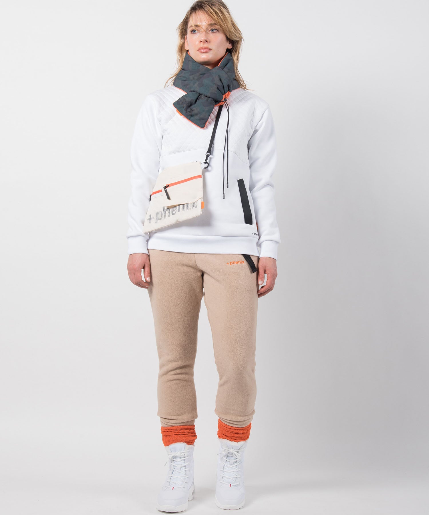 プラスフェニックス +phenix +phenix Quilted Sweat Pullover キルティングスウェットプルオーバー スウェット カットソー 【WOMENS】
