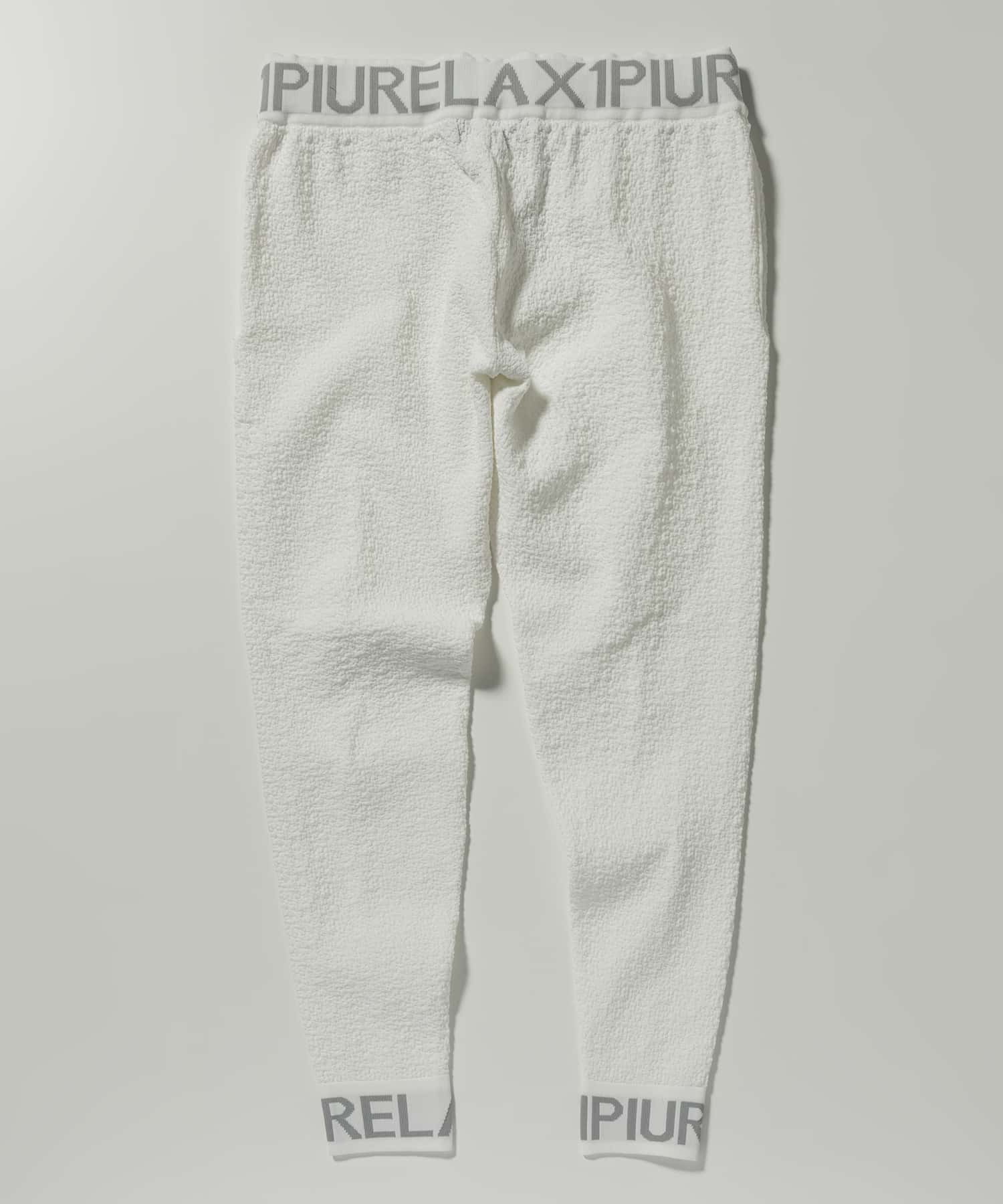 ウノ ピゥ ウノ ウグァーレ トレ リラックス 1PIU1UGUALE3 RELAX 1PIU1UGUALE3 RELAXリブロゴジャガードニットロングパンツ