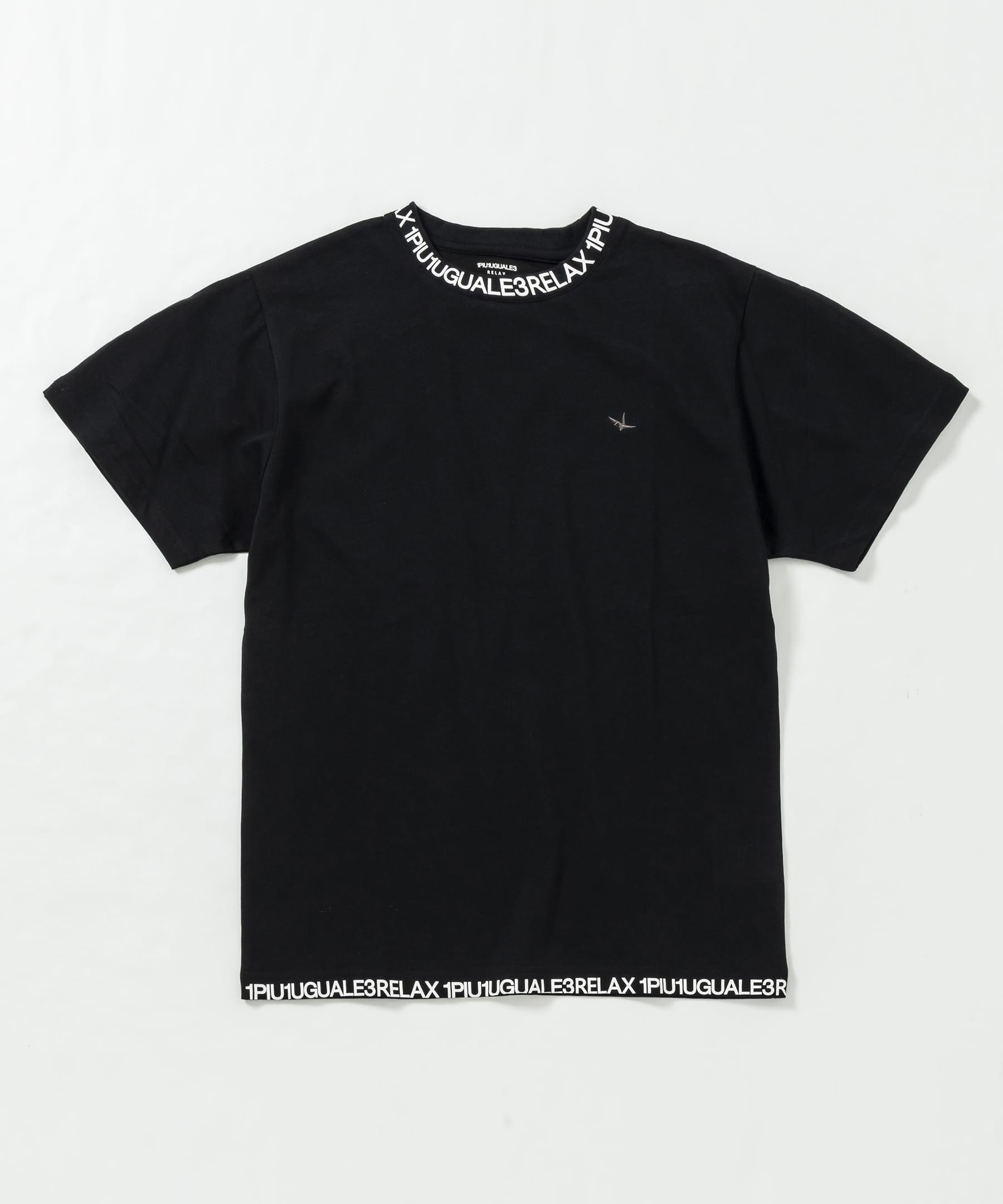 ウノ ピゥ ウノ ウグァーレ トレ リラックス 1PIU1UGUALE3 RELAX 1PIU1UGUALE3 RELAXネックロゴ半袖Tシャツ