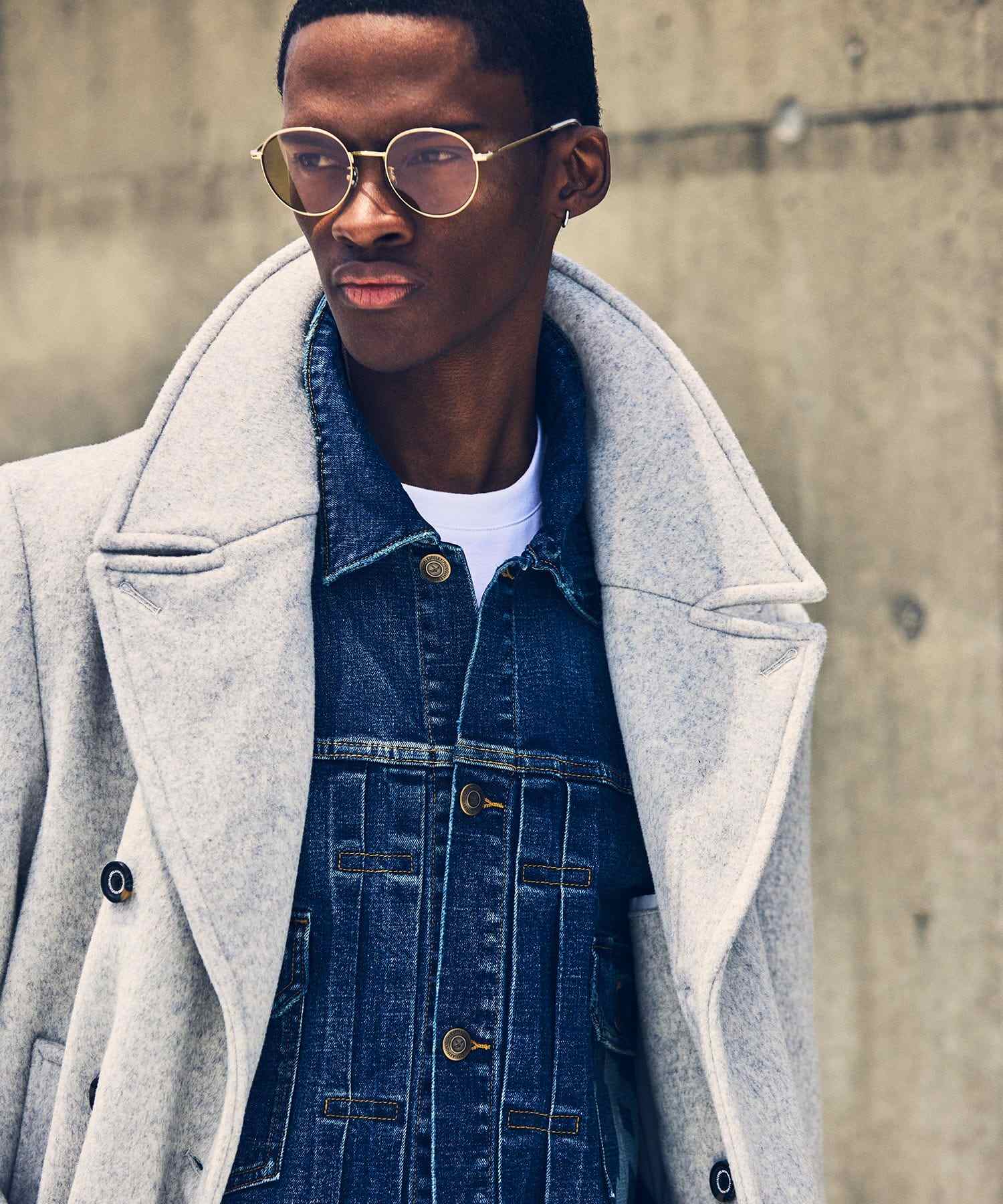 Uno Piu Uno Uguale Tre Relax Double-Breasted Wool Middle Coat