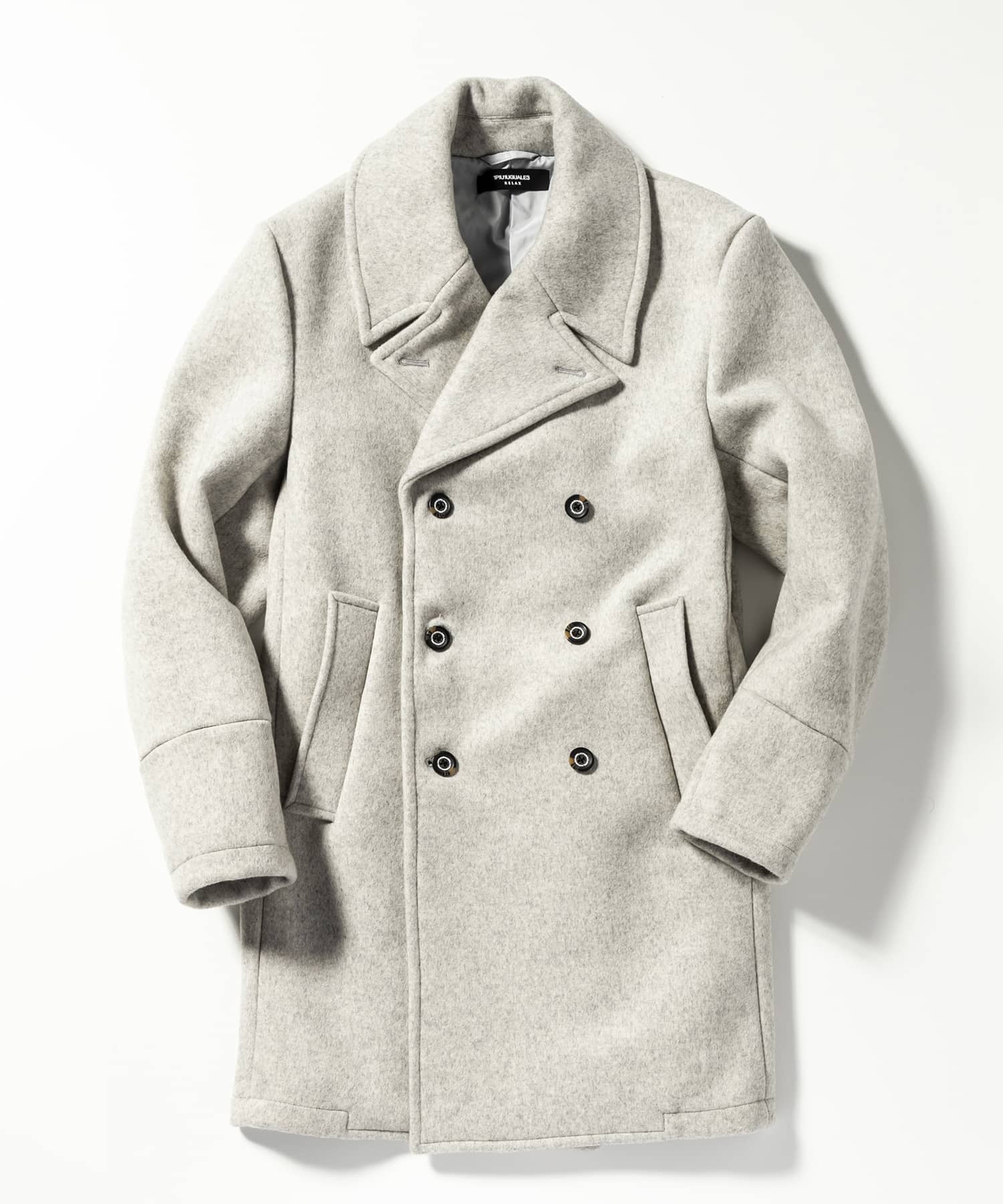 Uno Piu Uno Uguale Tre Relax Double-Breasted Wool Middle Coat