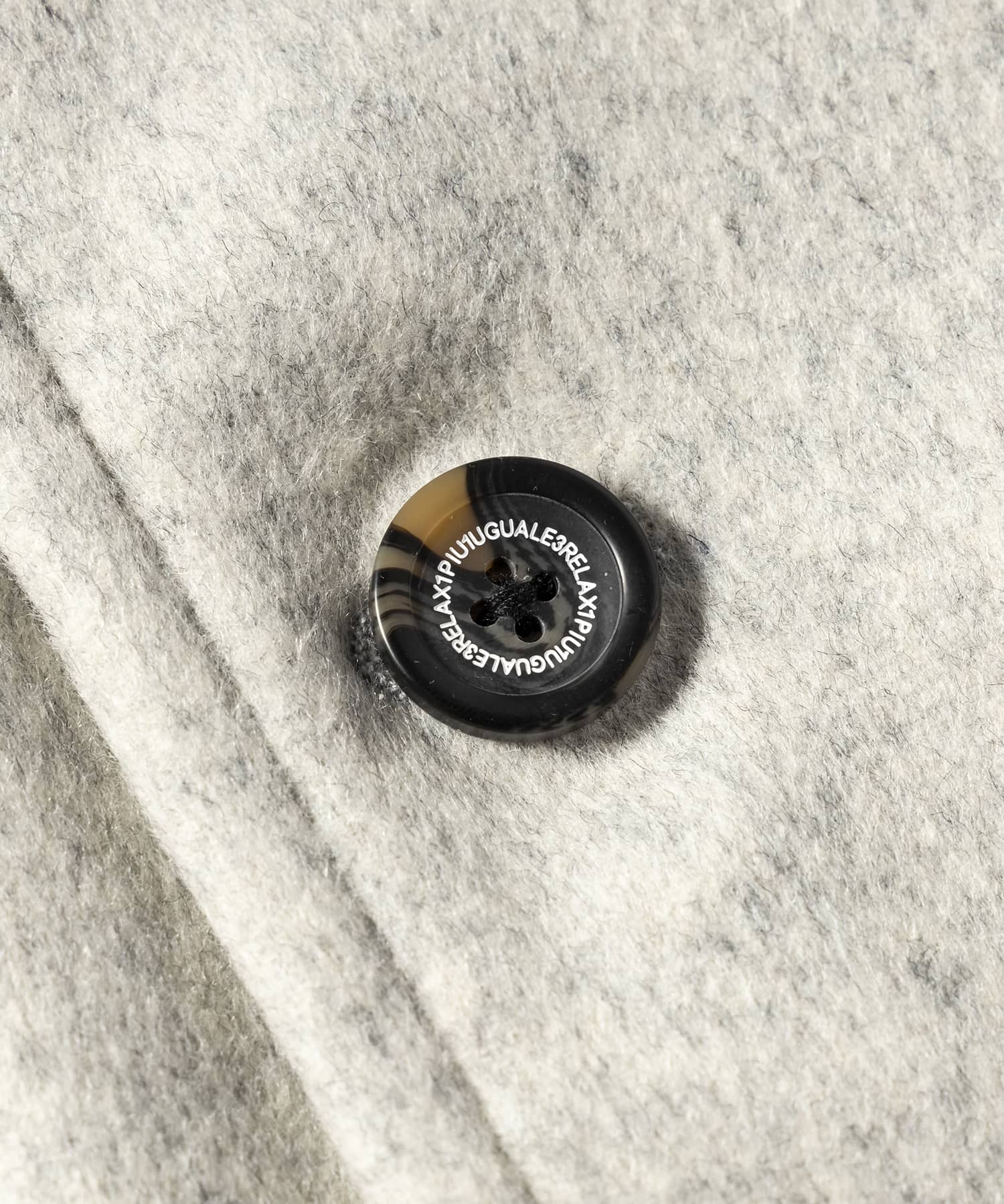 Uno Piu Uno Uguale Tre Relax Double-Breasted Wool Middle Coat