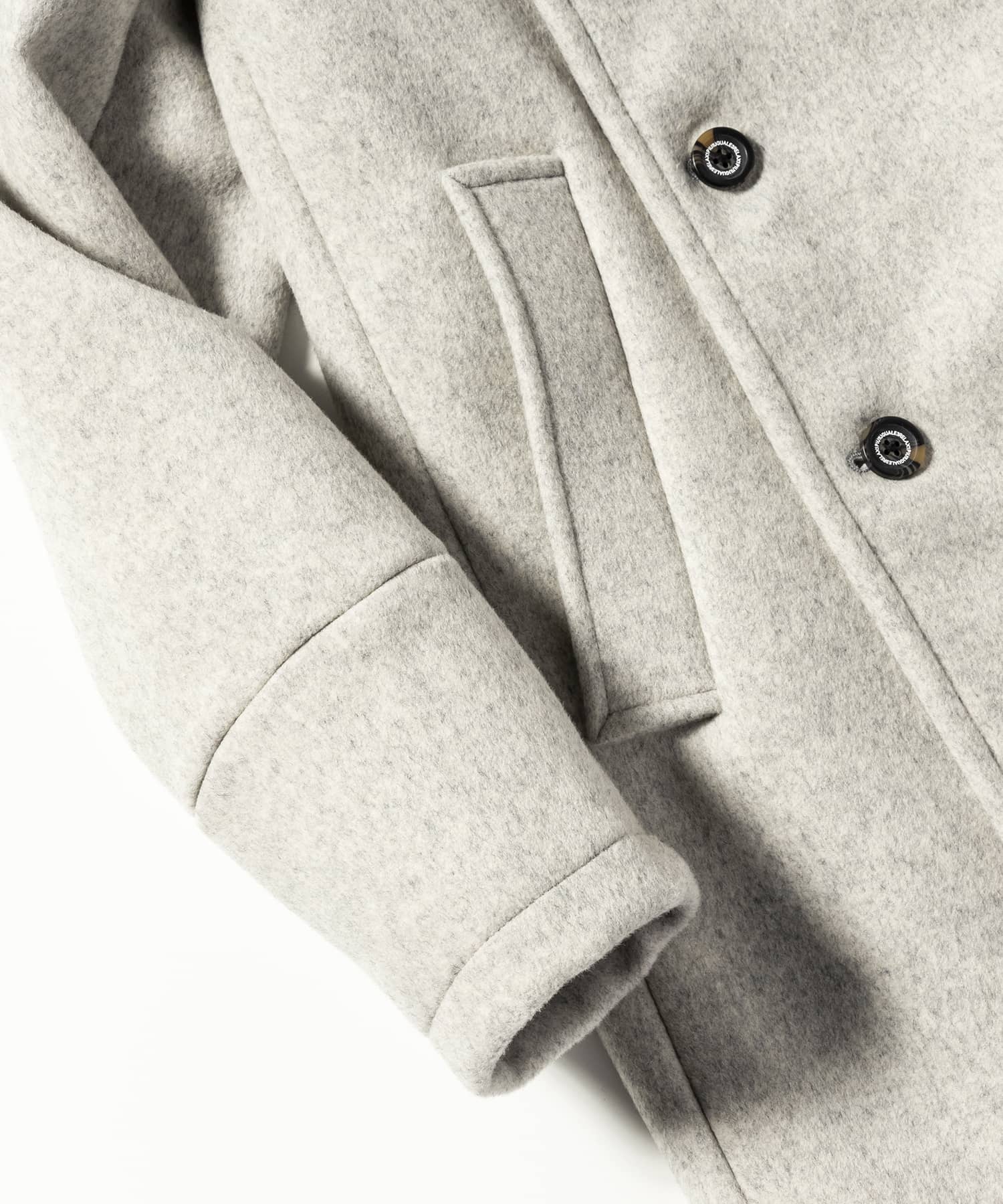 Uno Piu Uno Uguale Tre Relax Double-Breasted Wool Middle Coat