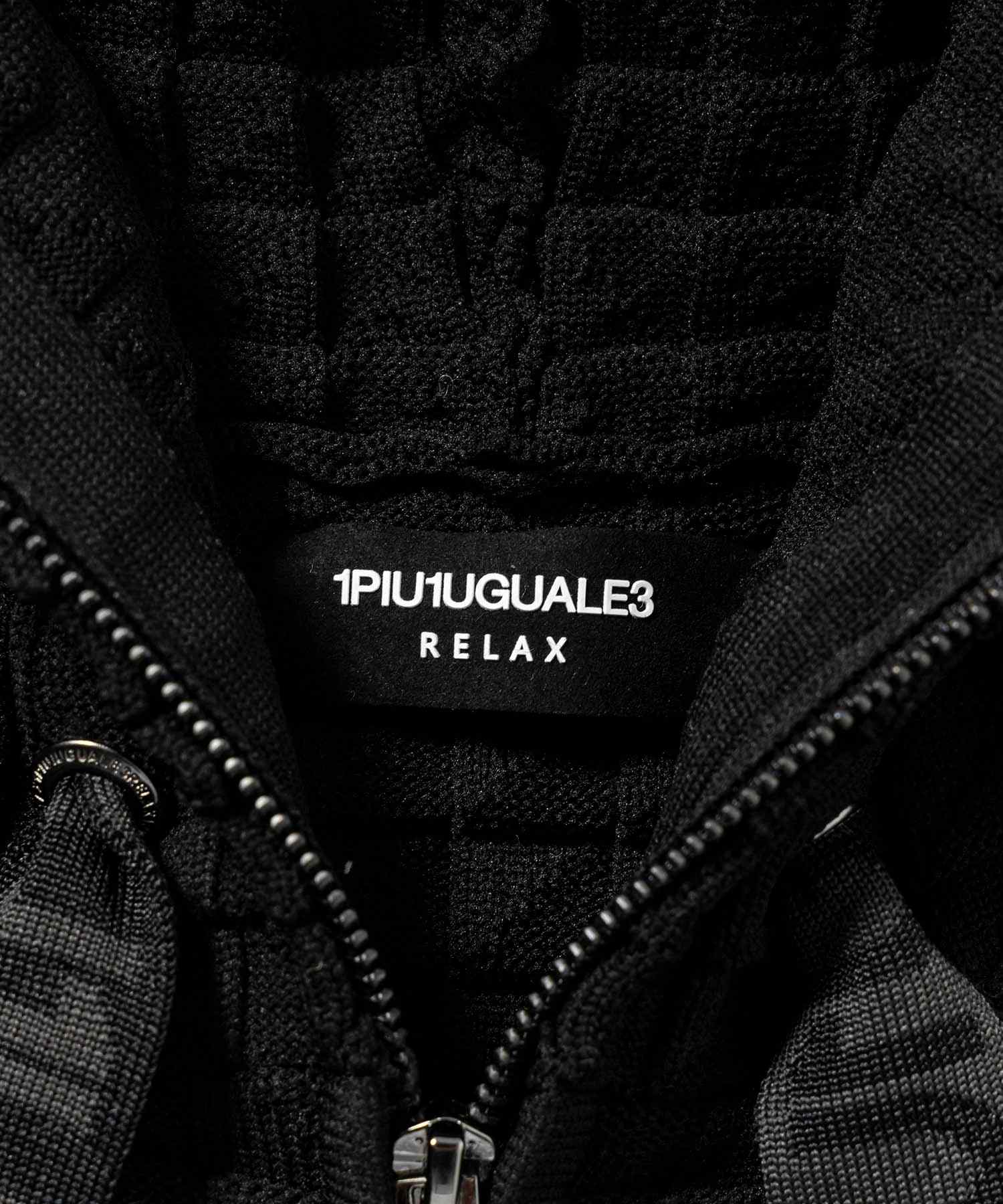 Uno Piu Uno Uguale Tre Relax Square Pattern Knit Hoodie
