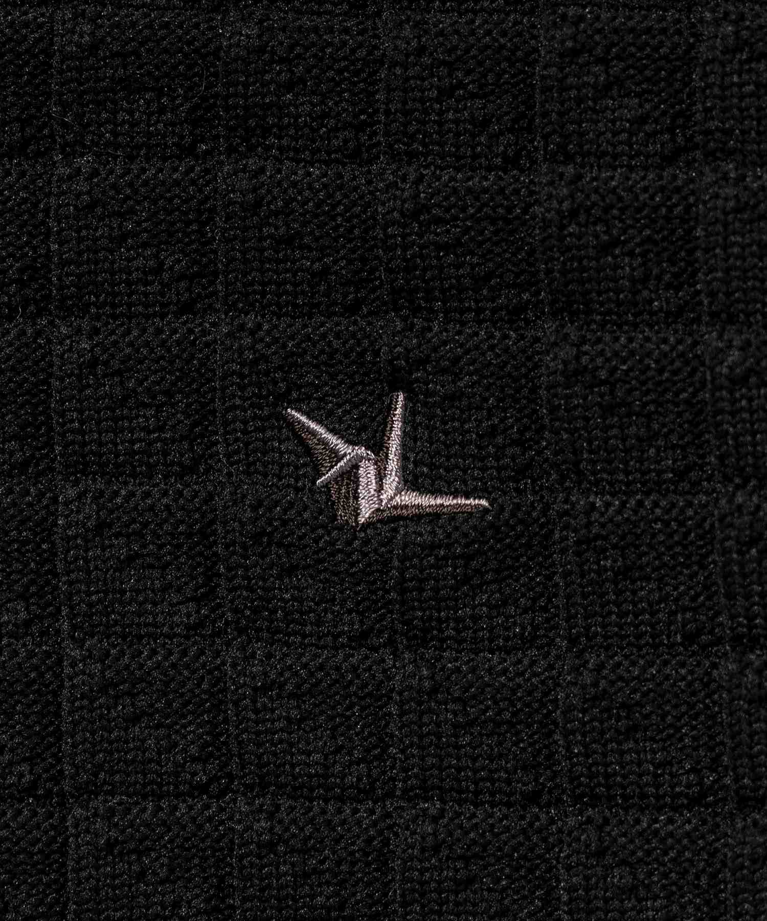 Uno Piu Uno Uguale Tre Relax Square Pattern Knit Hoodie
