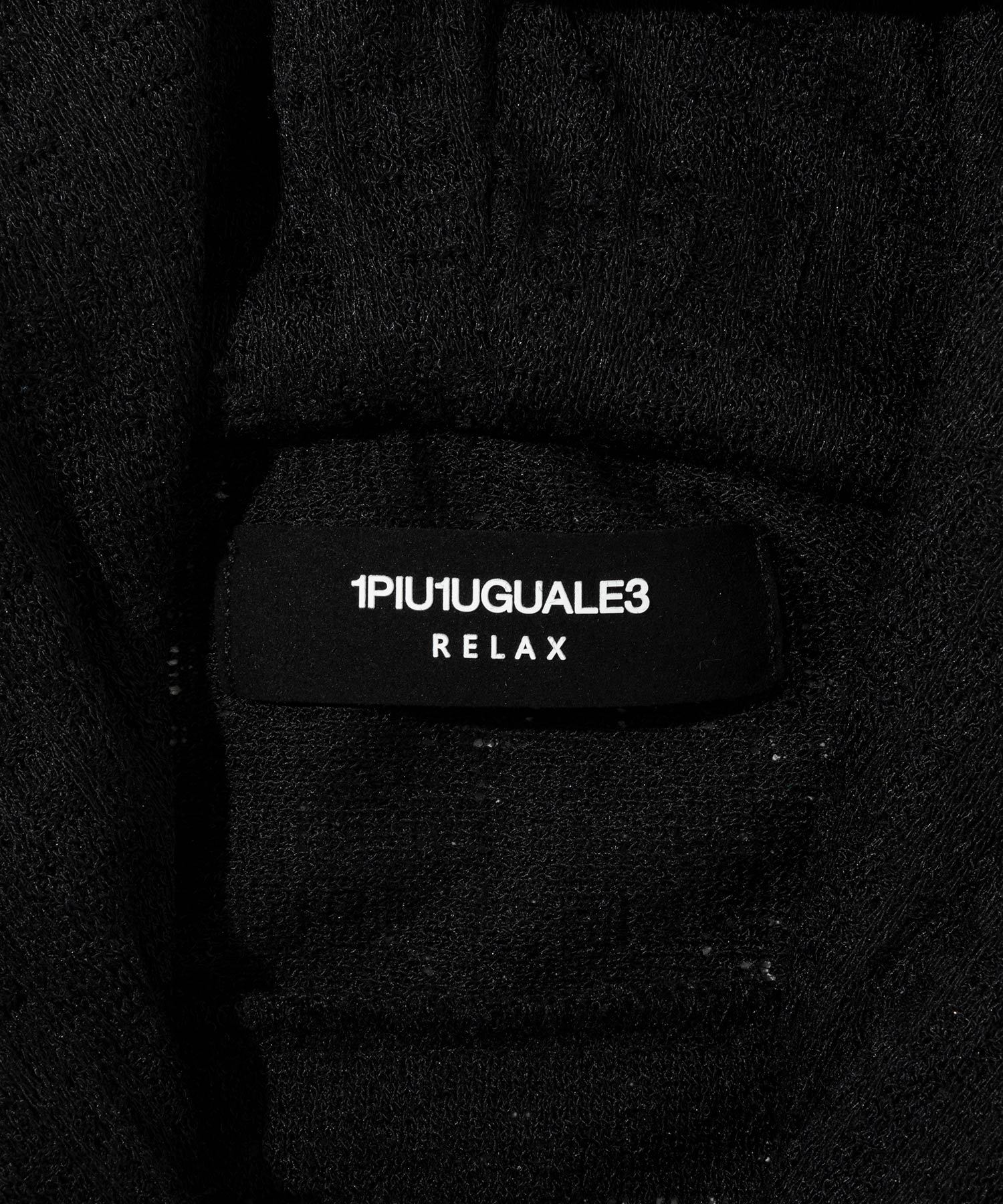 ウノ ピゥ ウノ ウグァーレ トレ リラックス 1PIU1UGUALE3 RELAX ブラックジャガード ストレッチ ジップアップパーカー (軽量/通気性) （ブラック） ブラック