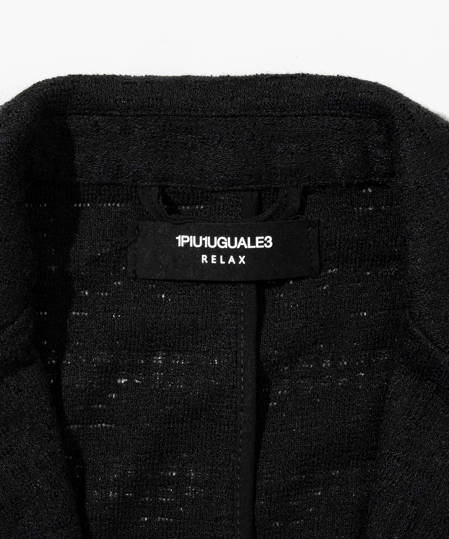ウノ ピゥ ウノ ウグァーレ トレ リラックス 1PIU1UGUALE3 RELAX ブラックジャガード ストレッチ ジャケット (軽量/通気性) （ブラック） ブラック