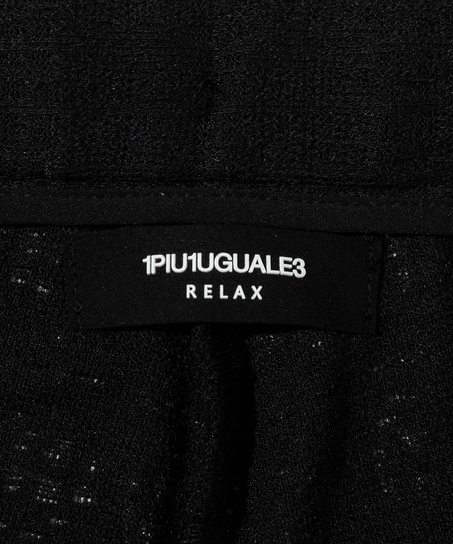 ウノ ピゥ ウノ ウグァーレ トレ リラックス 1PIU1UGUALE3 RELAX ブラックジャガード リラックス スラックス ロングパンツ (ストレッチ/軽量) （ブラック） ブラック