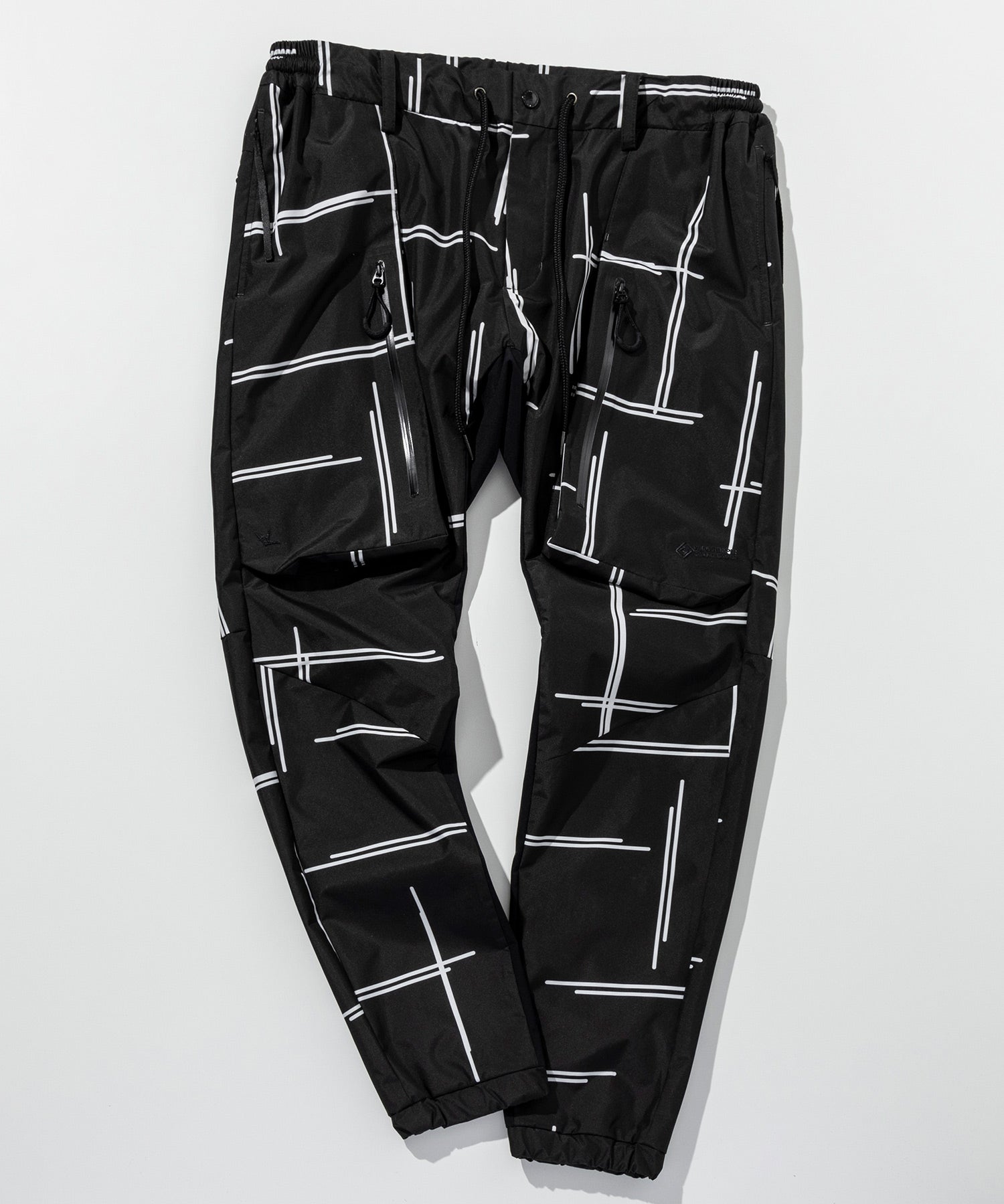 ウノ ピゥ ウノ ウグァーレ トレ リラックス 1PIU1UGUALE3 RELAX テックパンツ by GORE-TEX LABS / ゴアテックス （black×white） black×white