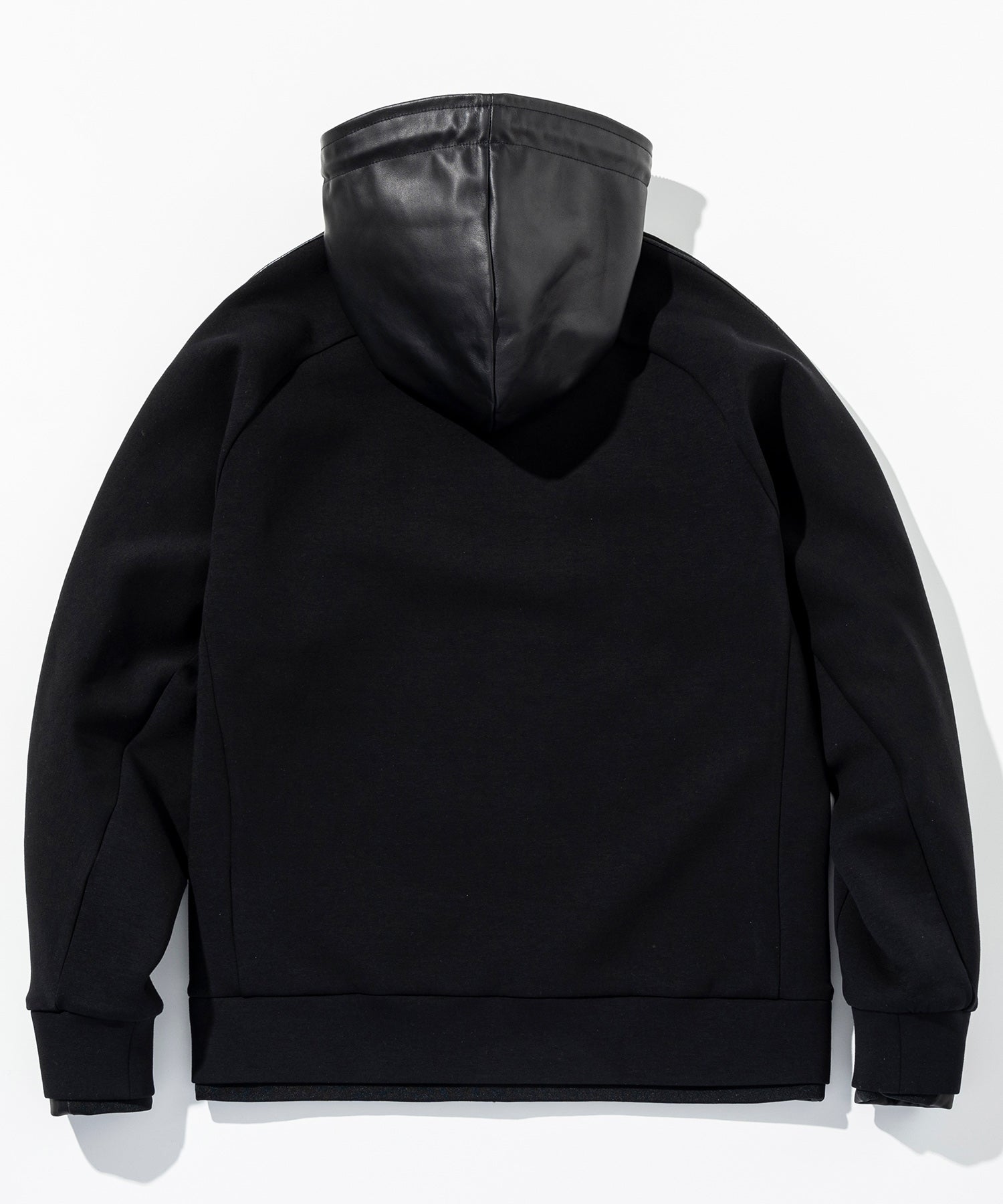 ウノ ピゥ ウノ ウグァーレ トレ リラックス 1PIU1UGUALE3 RELAX レザー コンビテックパーカー （ブラック） ブラック