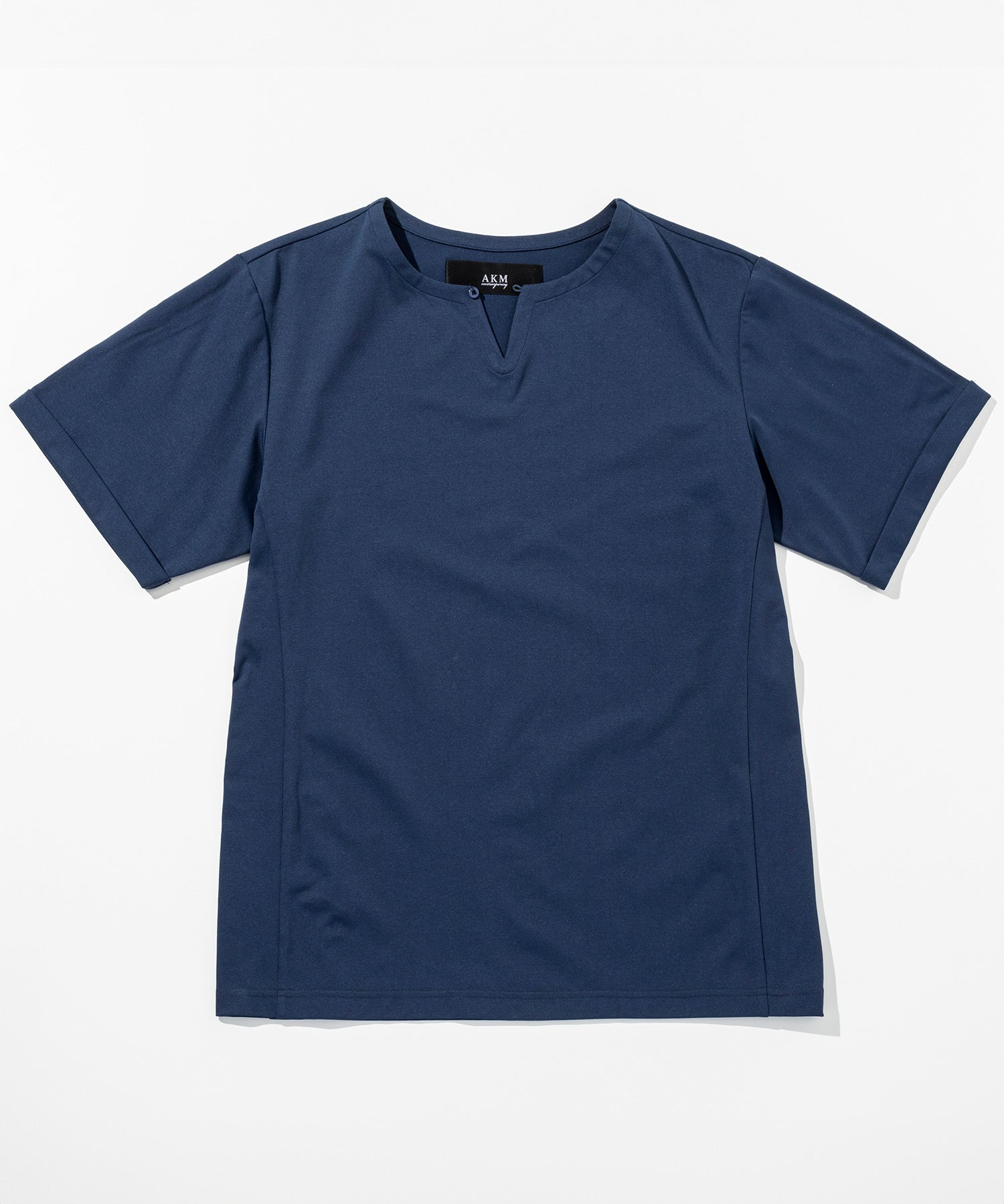 エイケイエムコンテンポラリー AKM Contemporary ワンボタン天竺Tシャツ 半袖Tシャツ （ネイビー） ネイビー